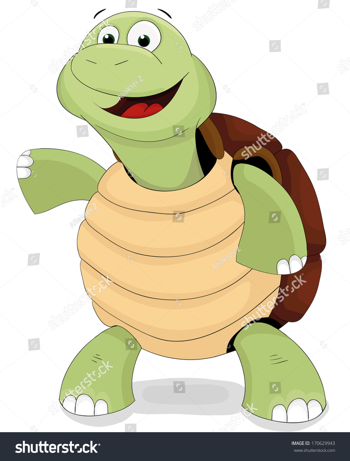 Cute Cartoon Vector Turtle Stock Vector (Royalty Free) 170629943 ...