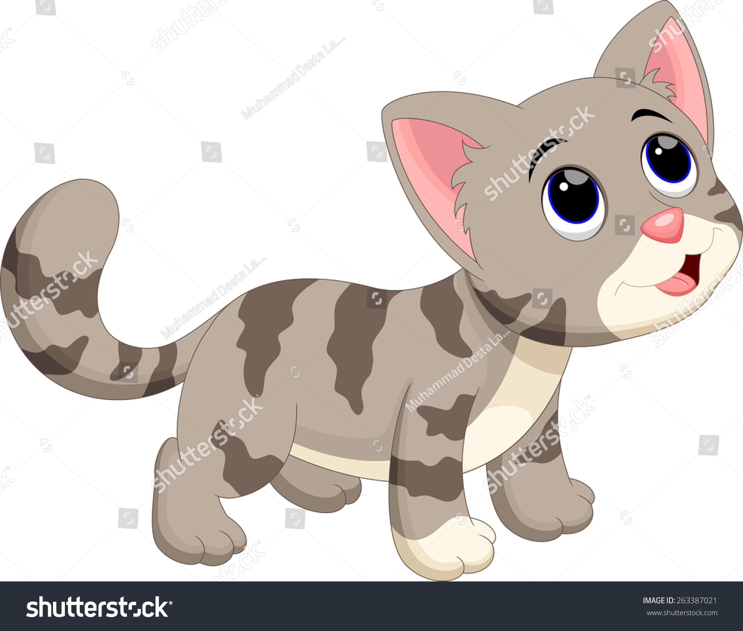 Cute Cat Cartoon Stock Vector (Royalty Free) 263387021