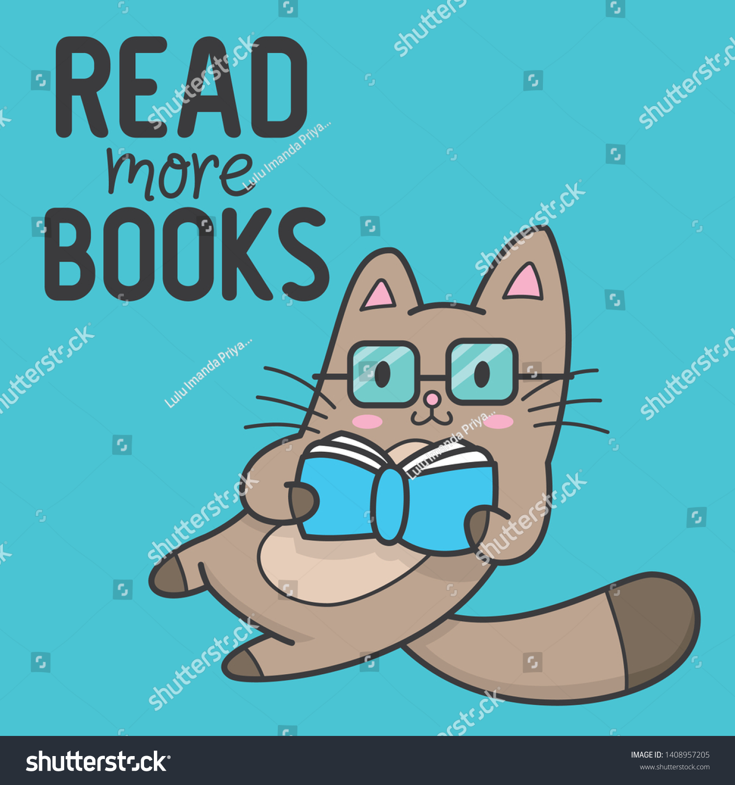 Cute Cat Illustration Simple Quote Stock Vector Royalty Free