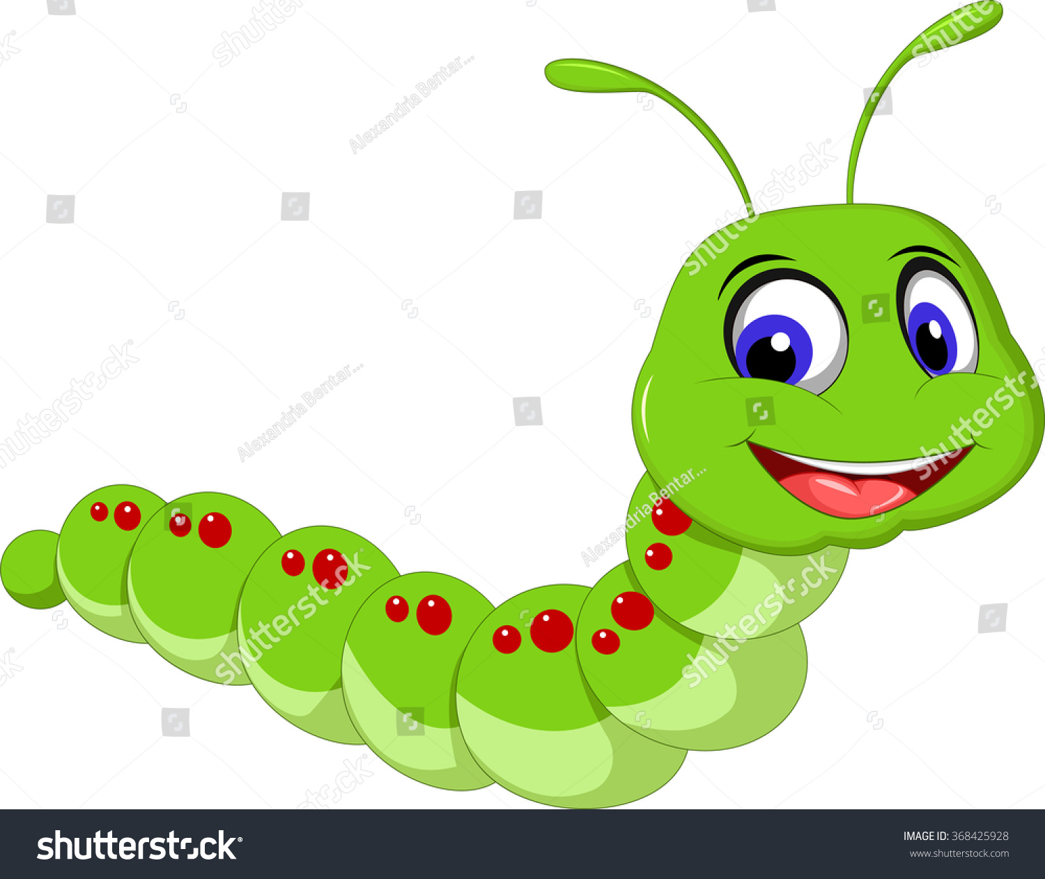 Cute Caterpillar Cartoon Stock Vector Illustration 368425928 : Shutterstock