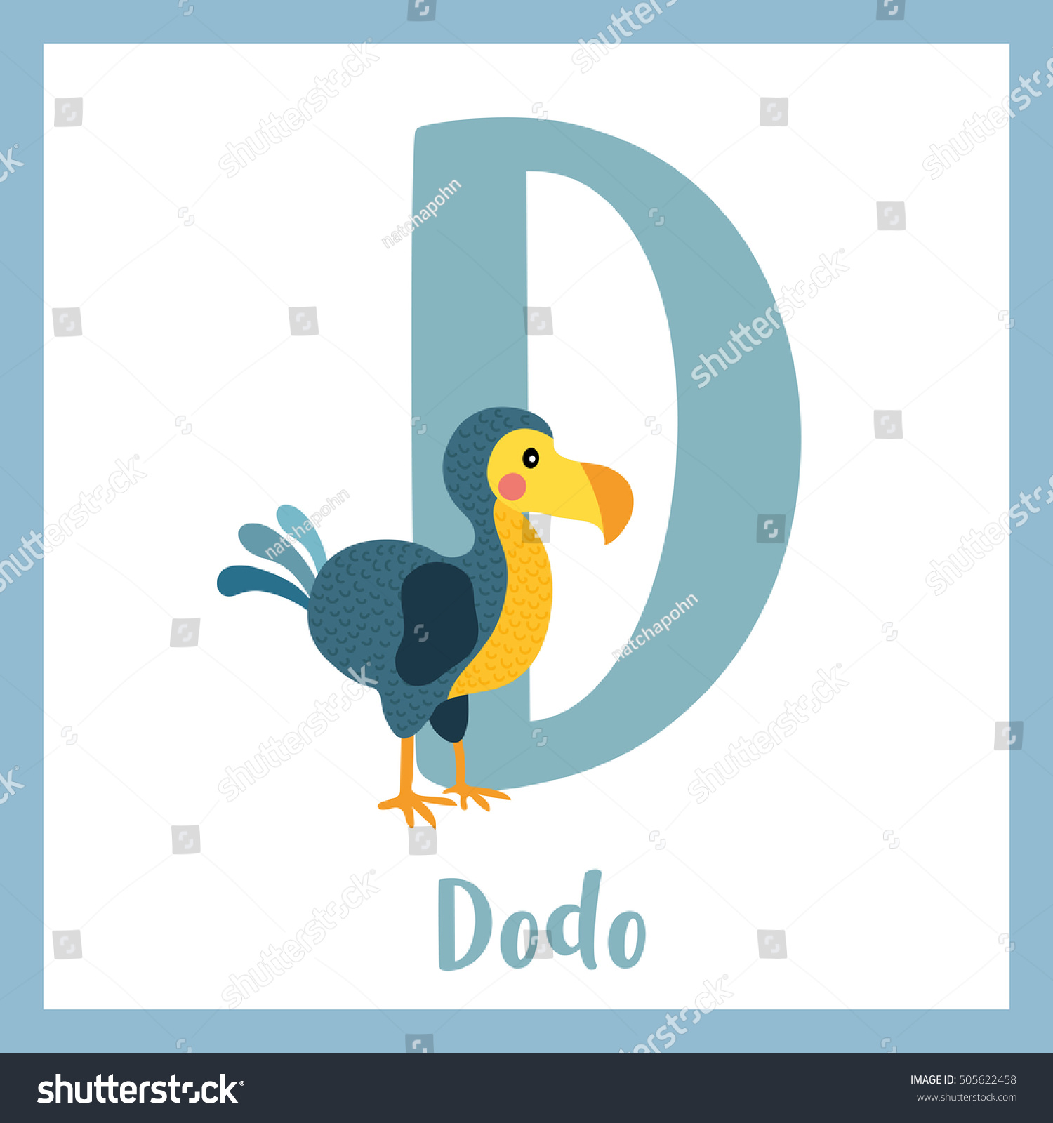 Cute Children Abc Animal Alphabet D Stock Vector 505622458 - Shutterstock