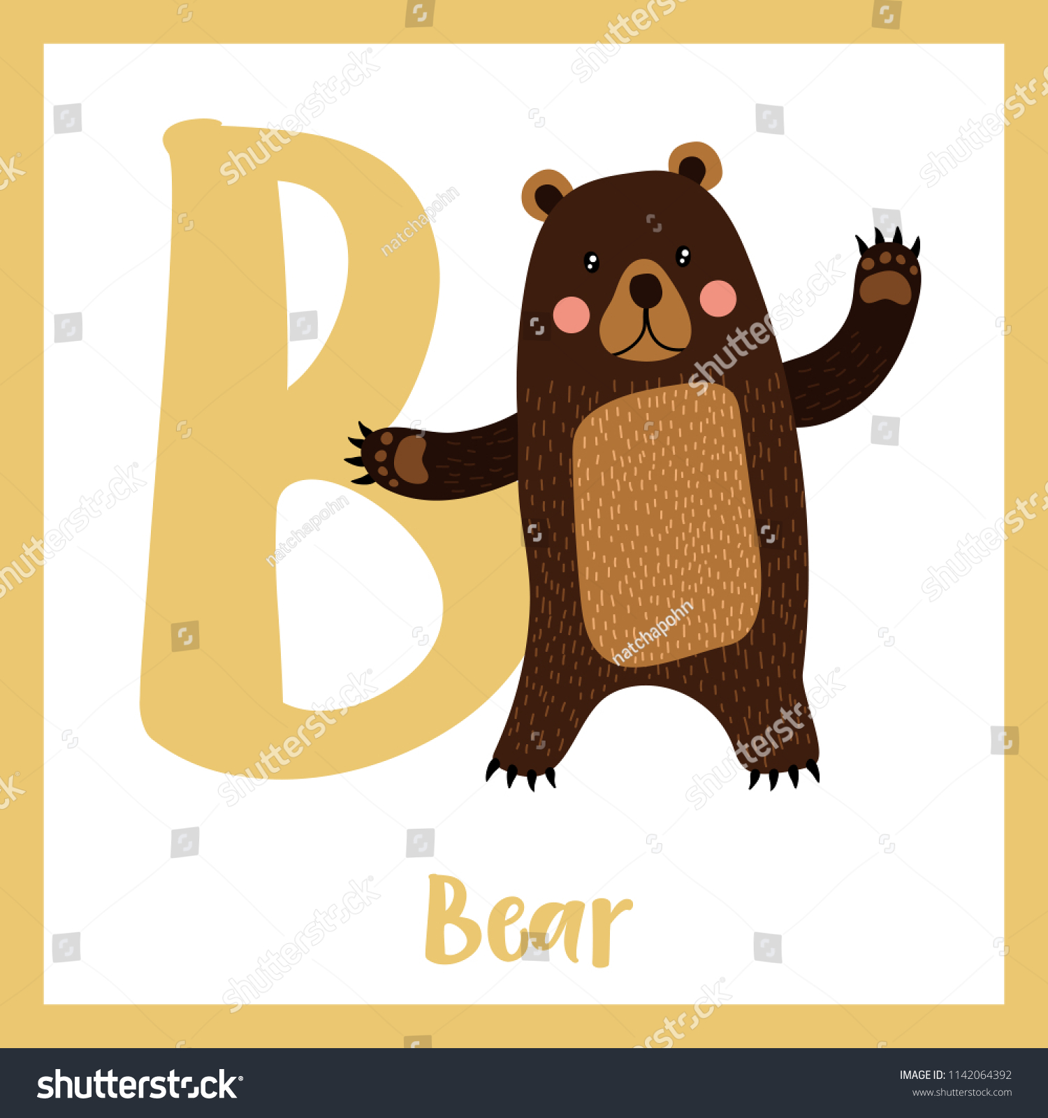 Cute Children Abc Animal Zoo Alphabet Stock Vector (Royalty Free ...