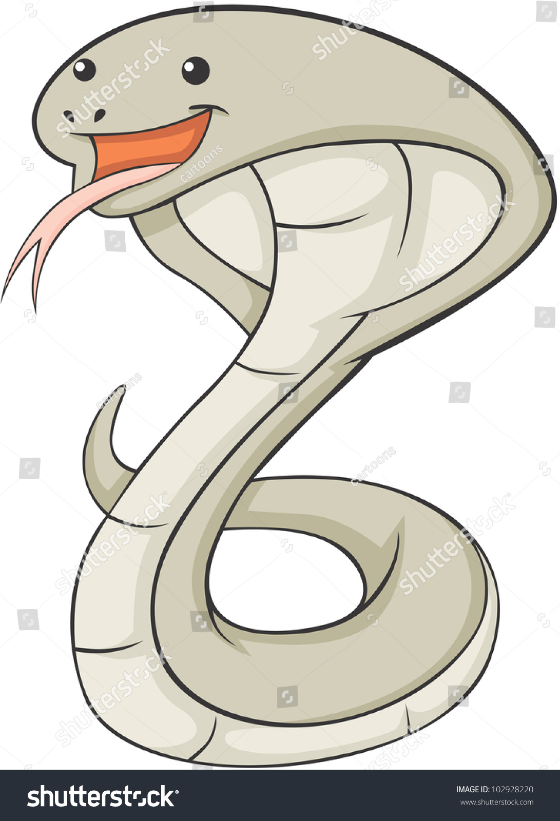 Cute Cobra Cartoon Stock Vector (Royalty Free) 102928220