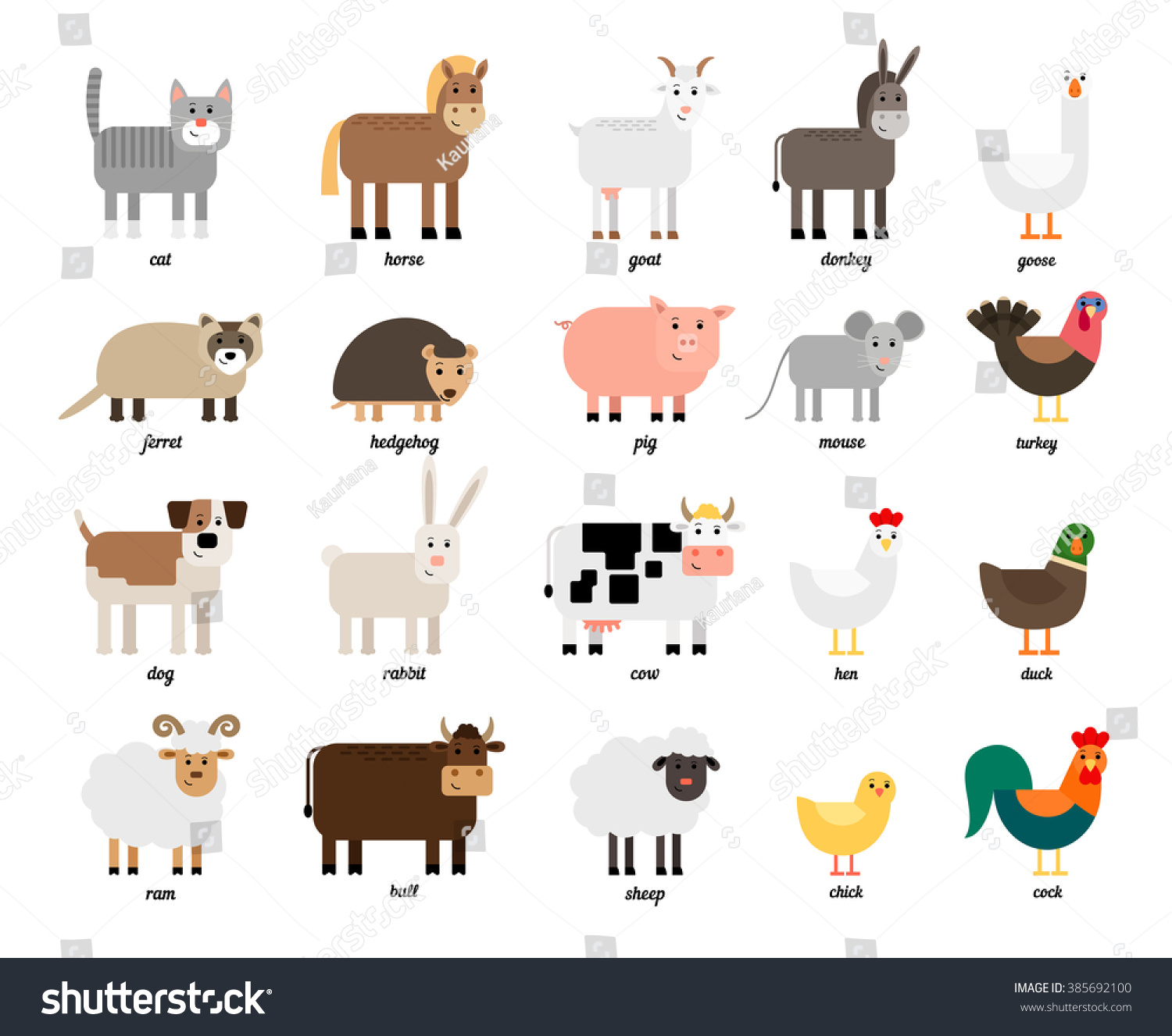 Download Different Farm Animals Pictures PNG