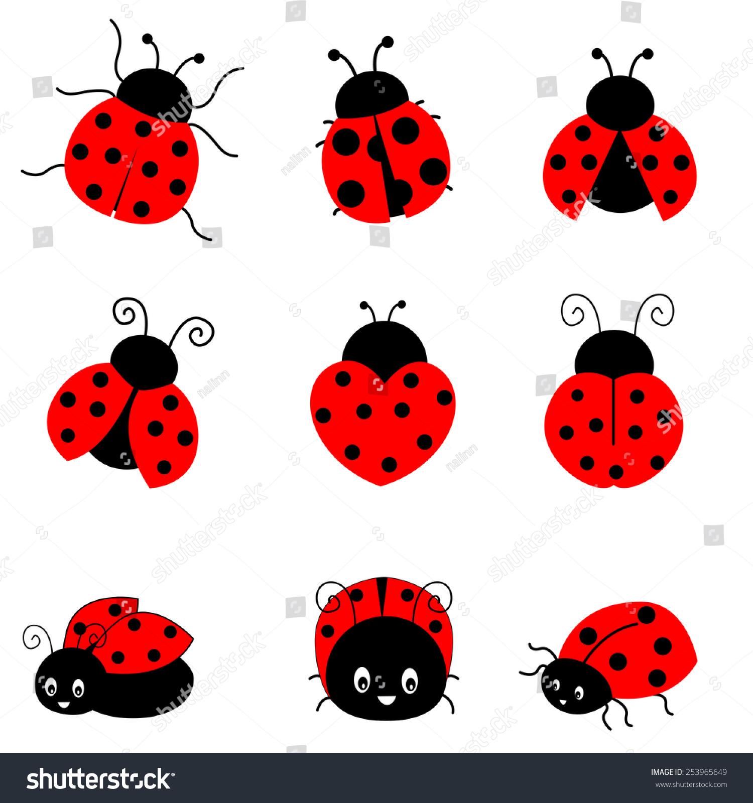 cute ladybug clipart black and white - photo #23