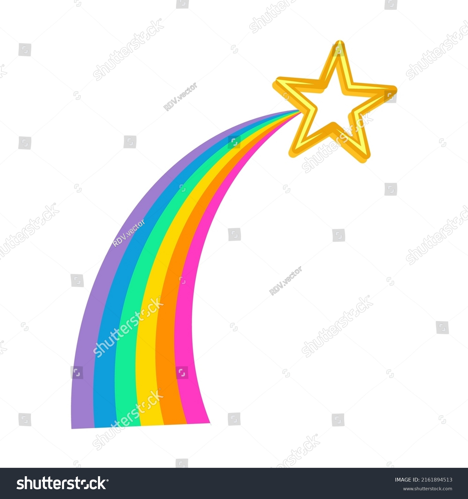 Cute Colorful Rainbow Cartoon Character Vector Stock Vector (Royalty ...