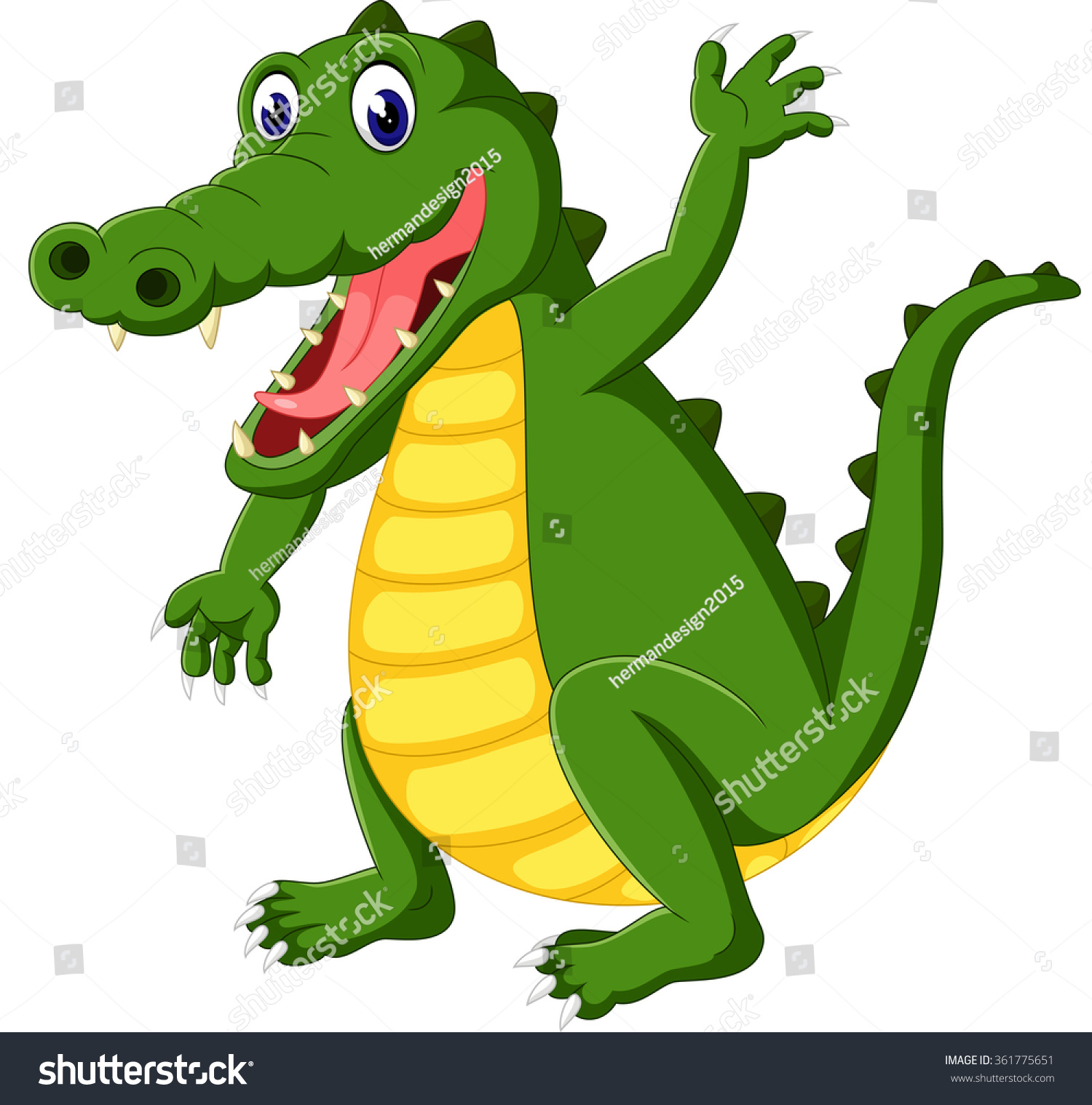 Cute Crocodile Cartoon Stock Vector (Royalty Free) 361775651 | Shutterstock