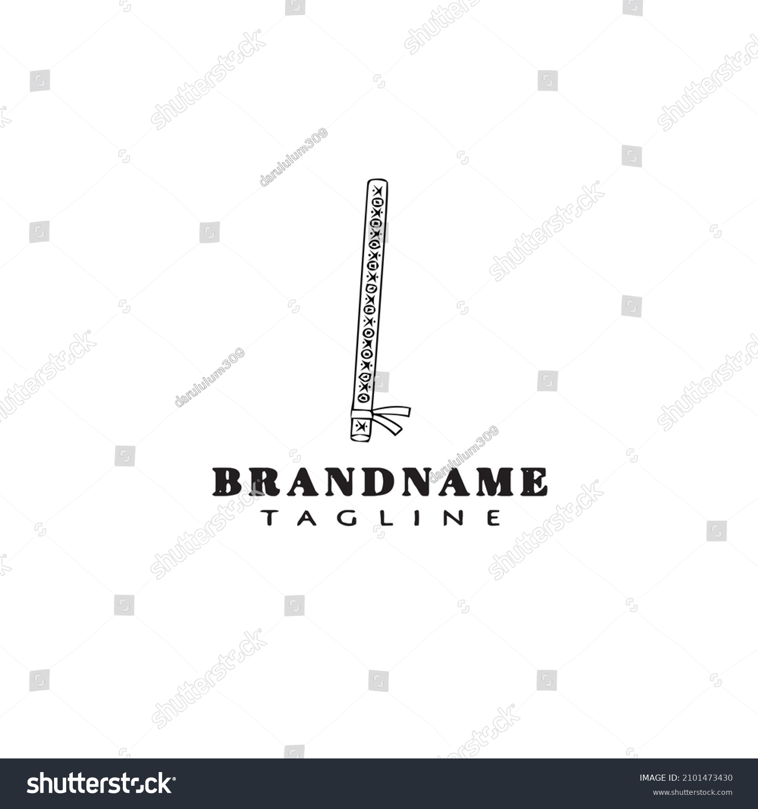 SVG of cute dandiya stick for indian holiday logo cartoon icon design template. black modern isolated vector illustration svg