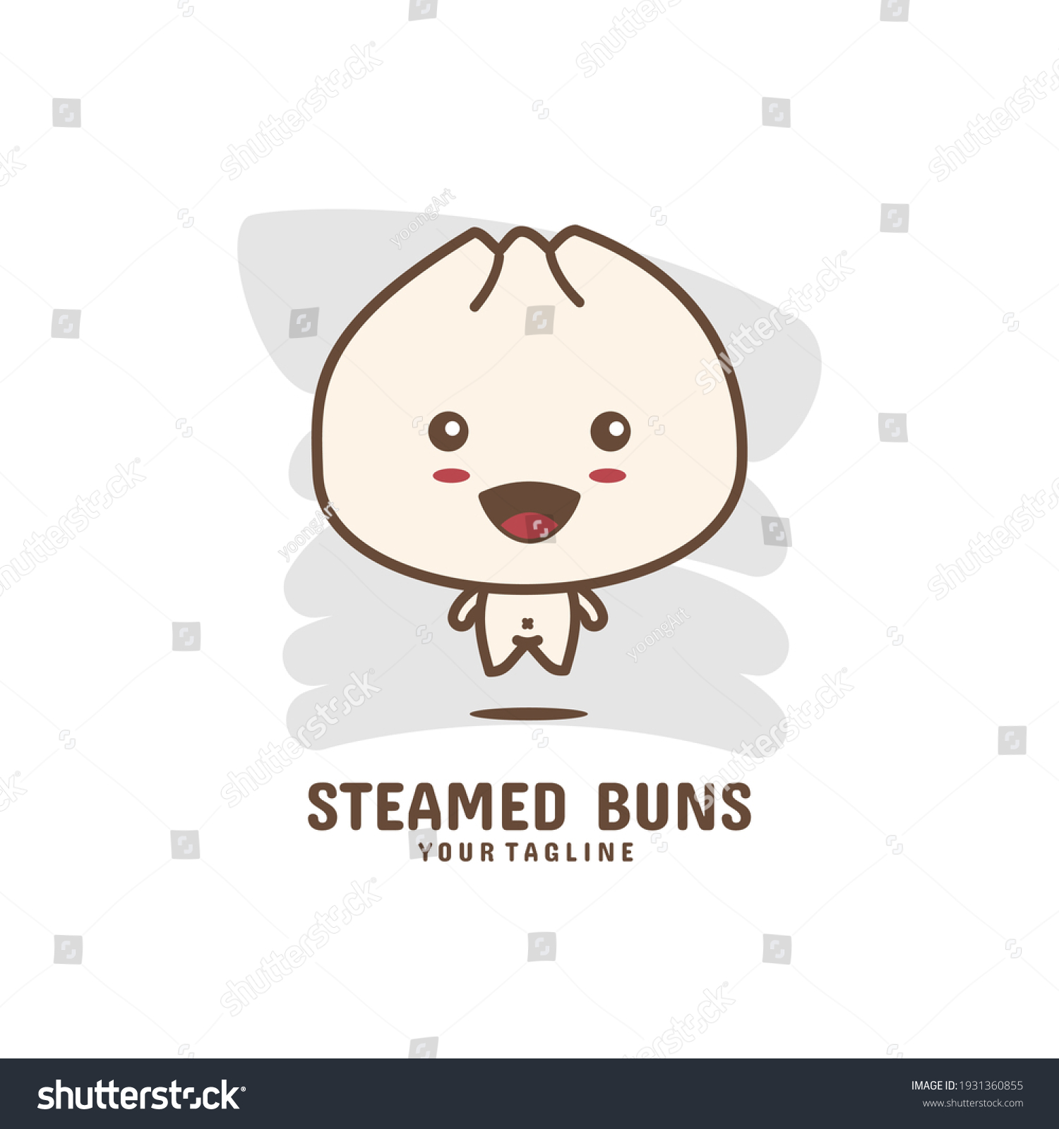 Cute Dim Sum Mascot Character Chinese Stock Vector Royalty Free