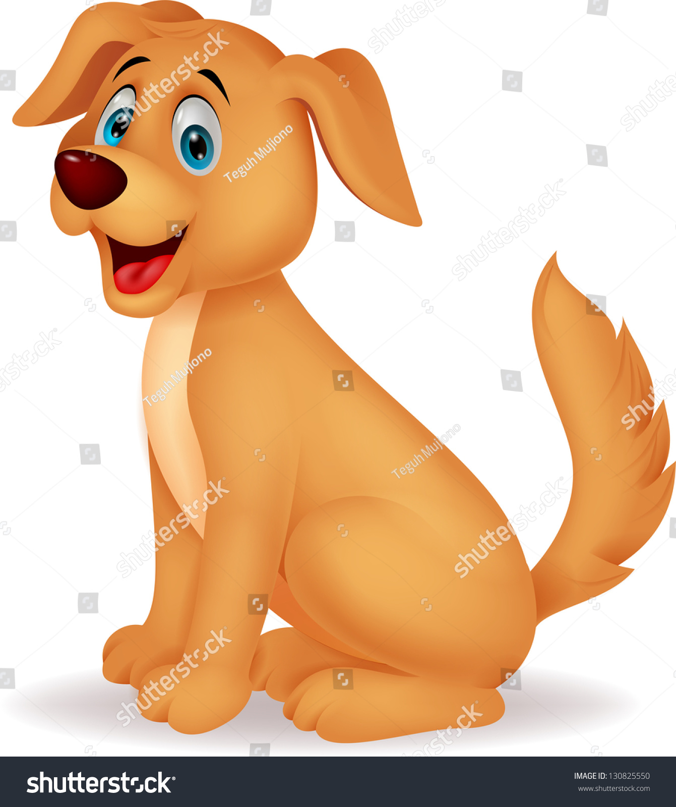 Cute Dog Cartoon Stock Vector (Royalty Free) 130825550 - Shutterstock