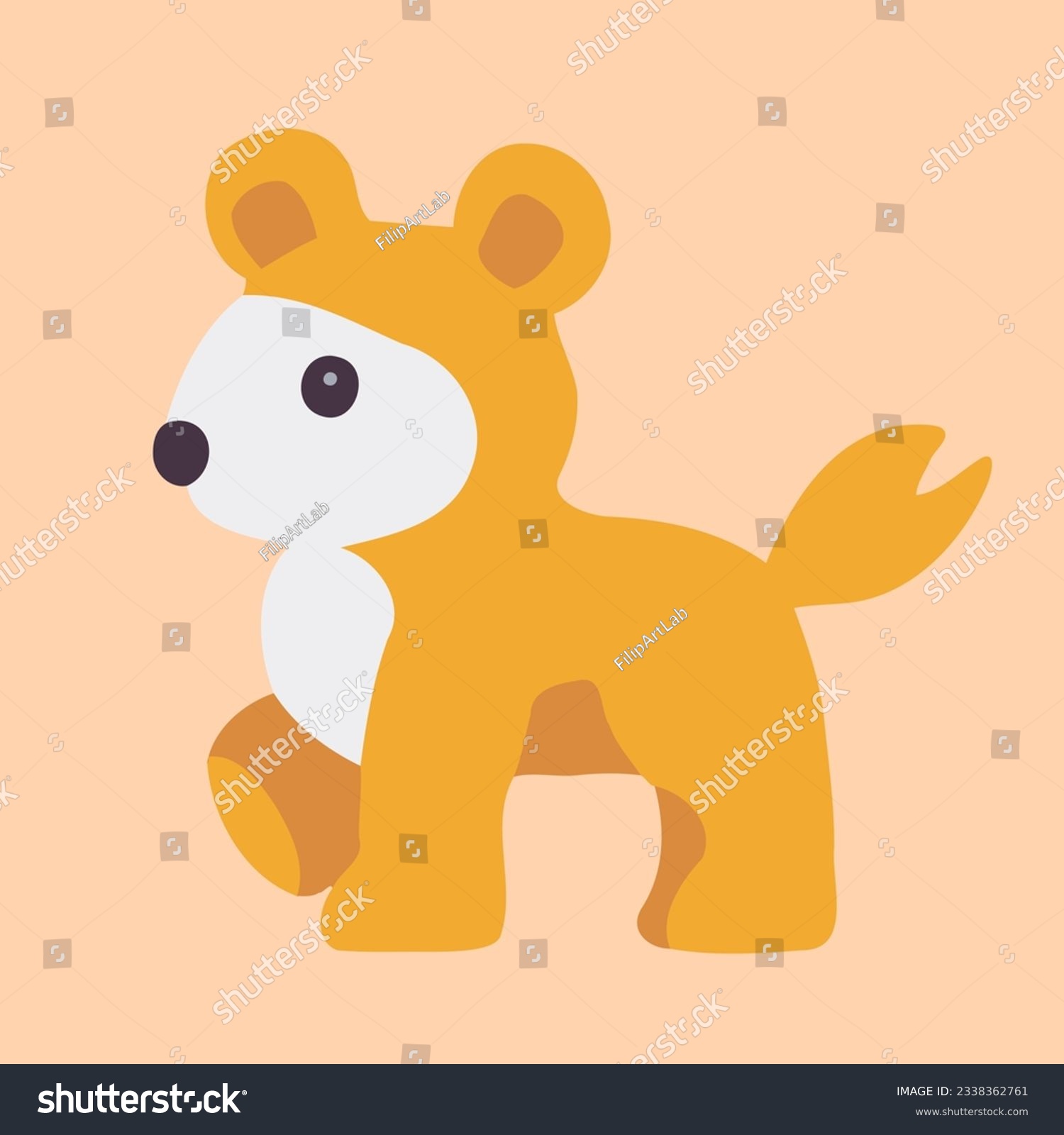 SVG of Cute dog  - flat simple vector cartoon kids style icon. svg