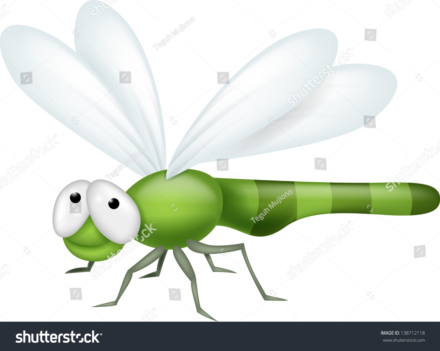 Cute Dragonfly Cartoon Stock Vector Illustration 138712118 : Shutterstock