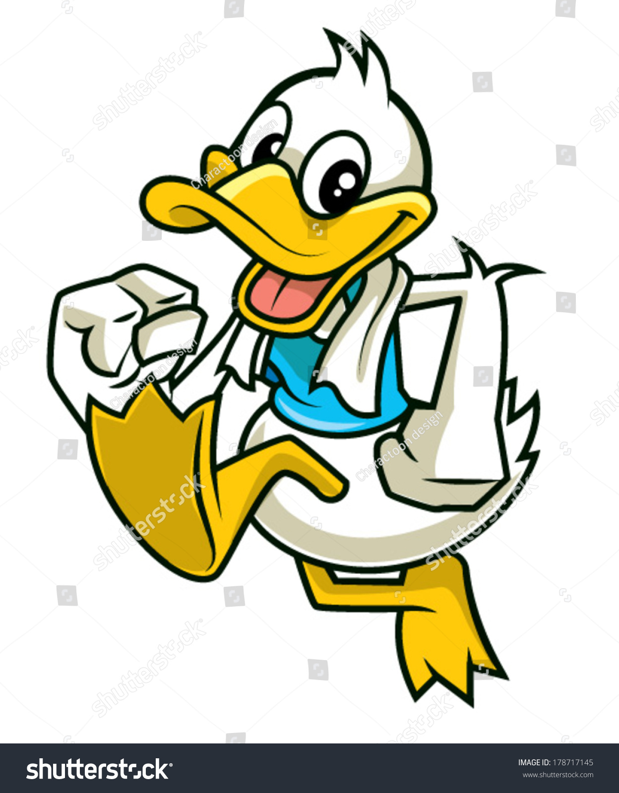 Cute Duck Mascot Character Vector Stock Vector (Royalty Free) 178717145