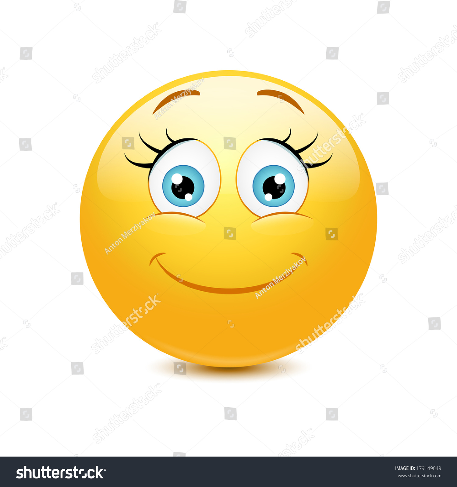 Cute Eyelashes Emoticon Stock Vector Illustration 179149049 : Shutterstock