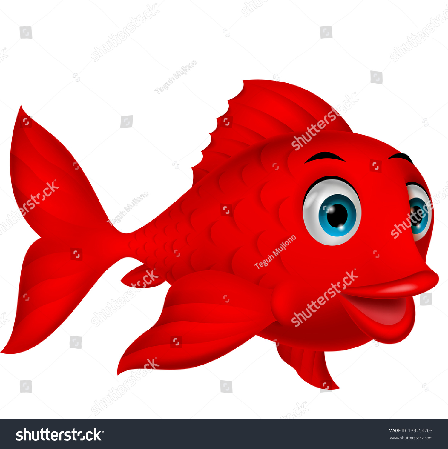 Cute Fish Cartoon: เวกเตอร์สต็อก (ปลอดค่าลิขสิทธิ์) 139254203 ...