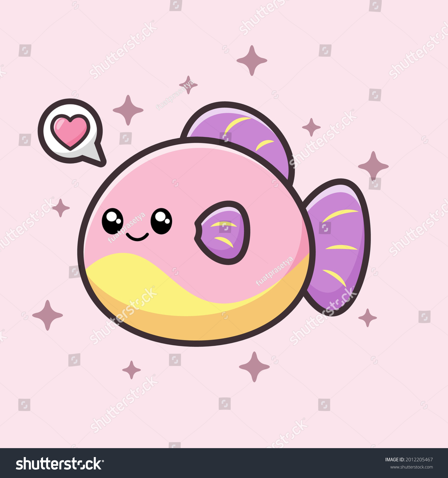 Cute Fish Vector Image Vector Eps Stock Vector (Royalty Free ...