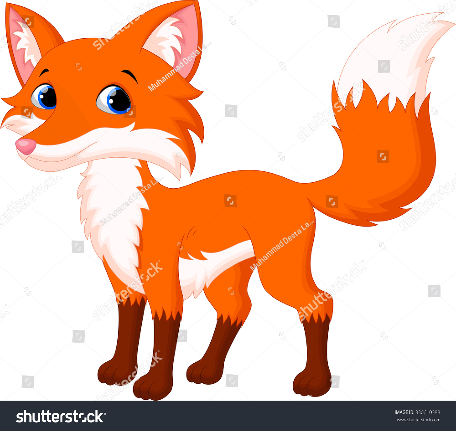 Cute Fox Cartoon Stock Vector 330610388 - Shutterstock