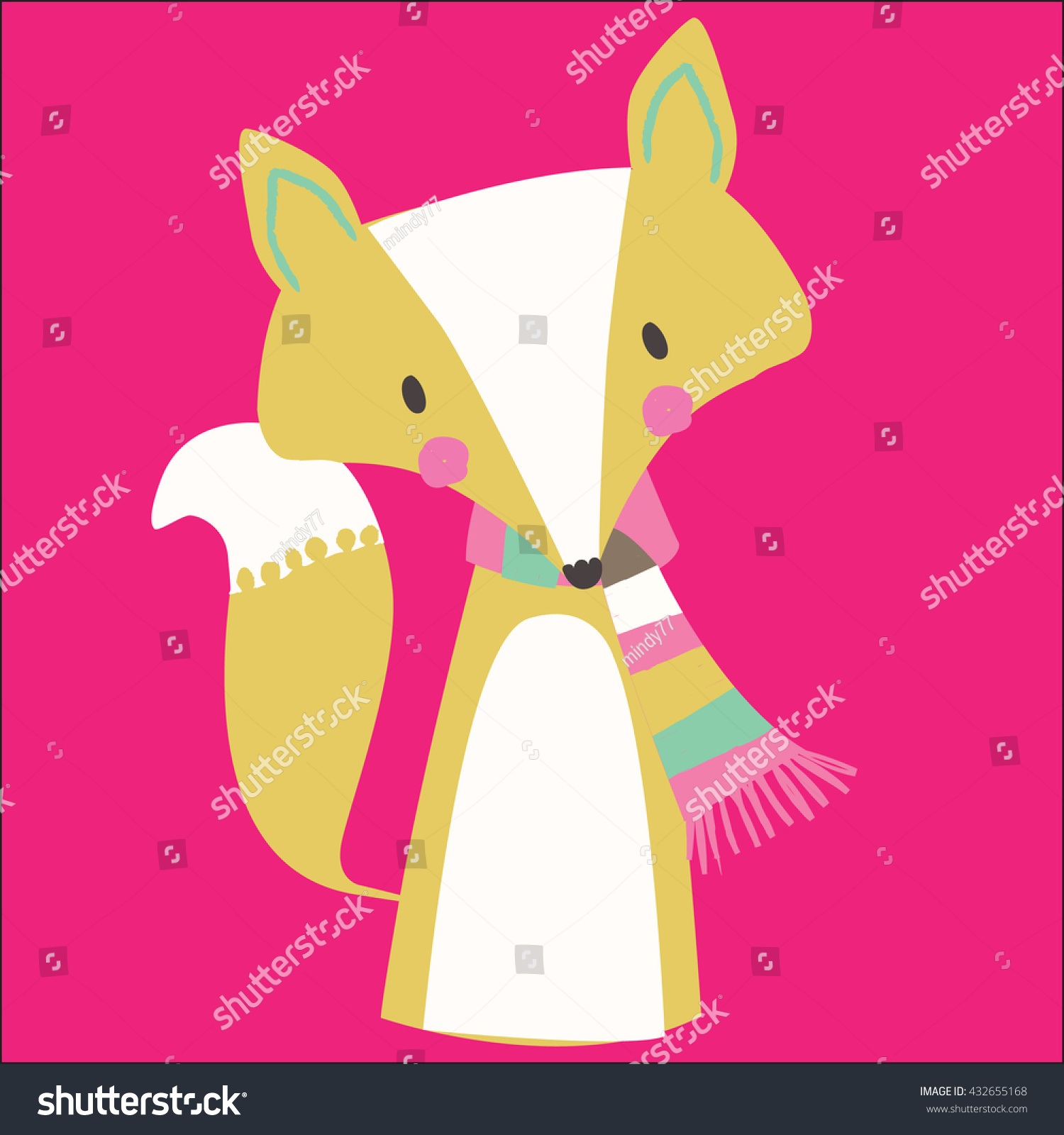 Cute Fox Vector Illustration Stock Vector Royalty Free 432655168 Shutterstock 9623