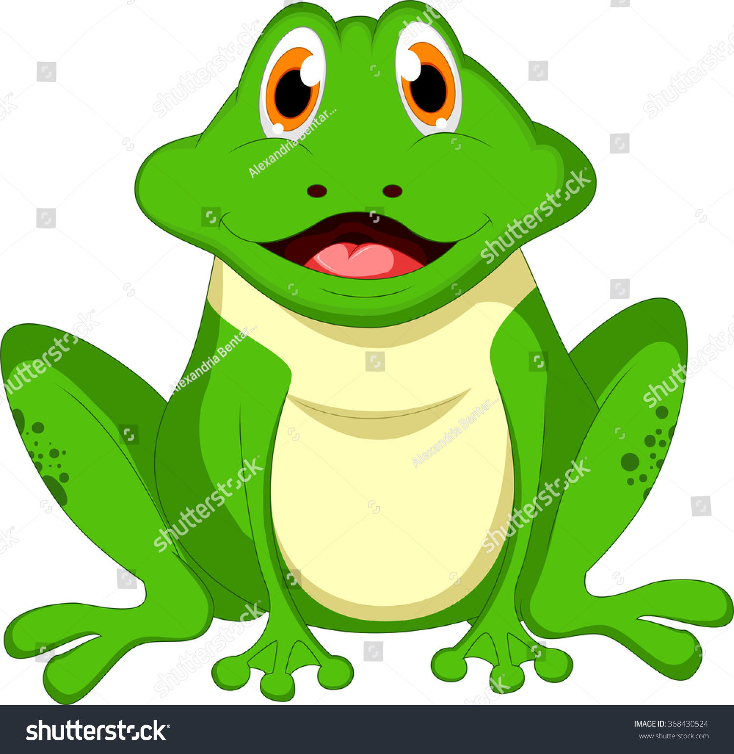 Cute Frog Cartoon Stock Vector Illustration 368430524 : Shutterstock