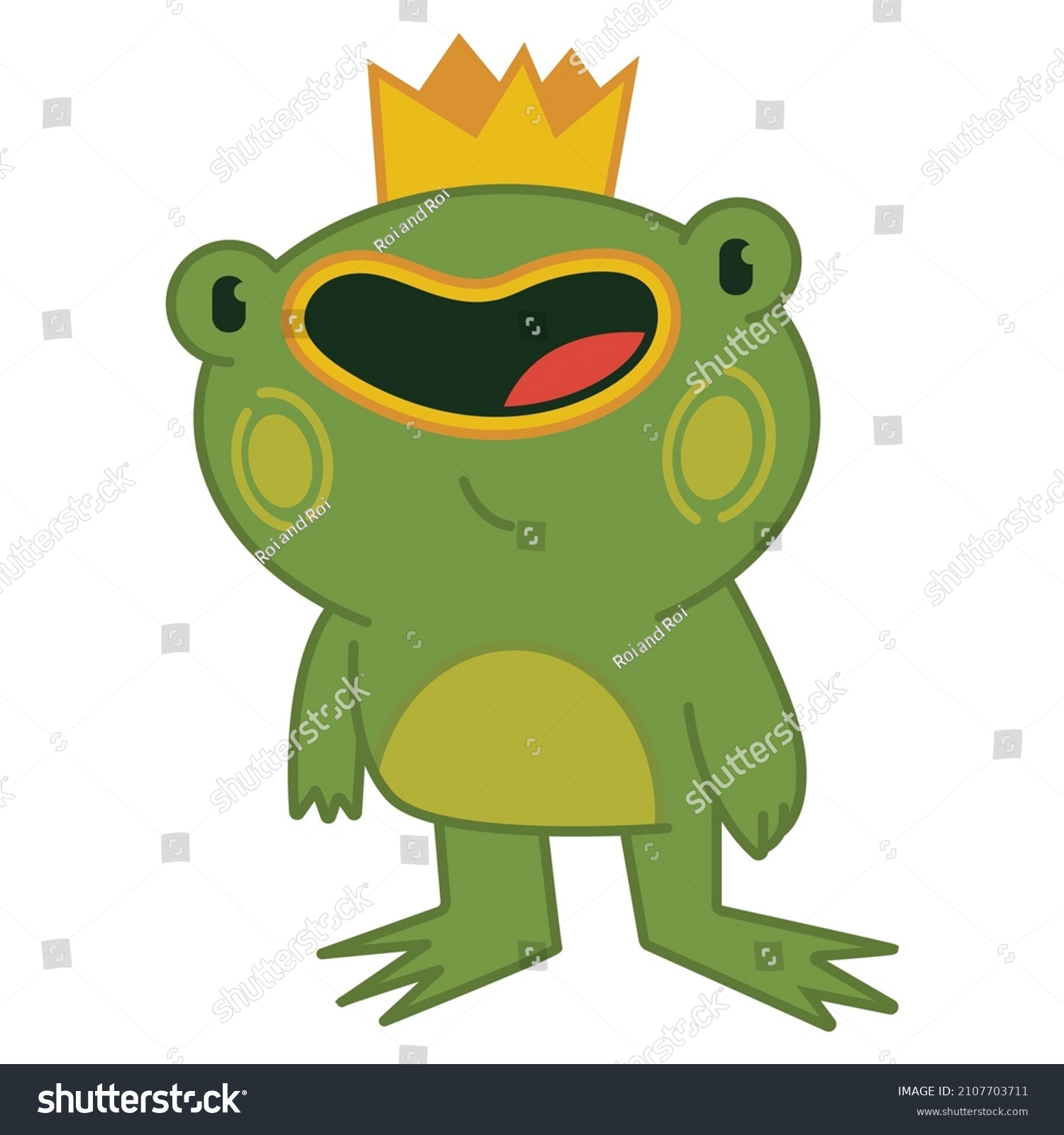 Cute Frog Crown Vector Cartoon Character Stock Vector (Royalty Free ...