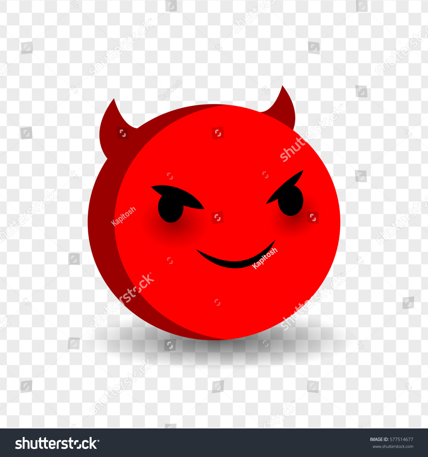 Cute Funny Smile Plotting Devil Face Stock Vector Royalty Free