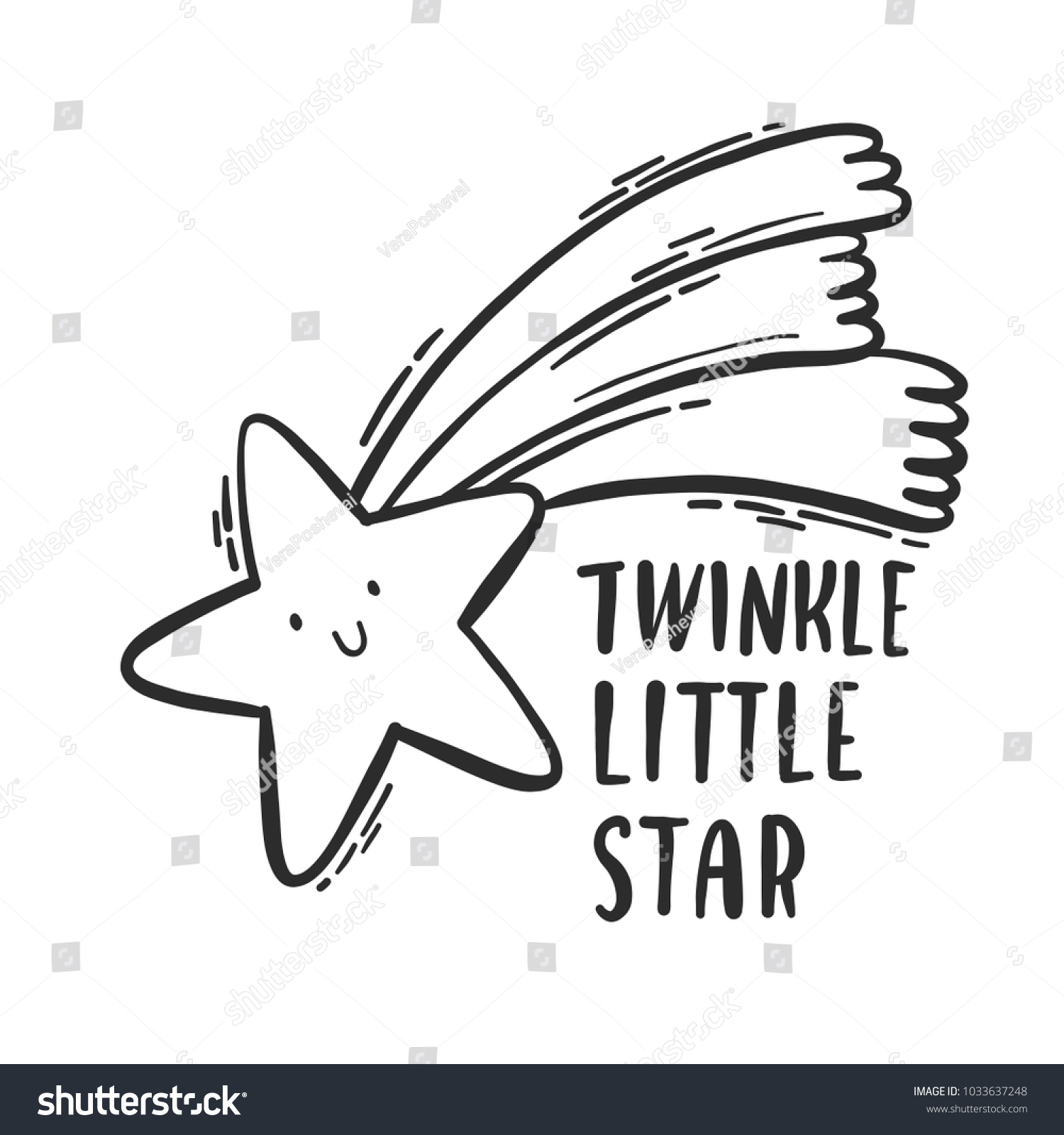 Cute Hand Drawn Doodle Line Art Stock Vector Royalty Free 1033637248