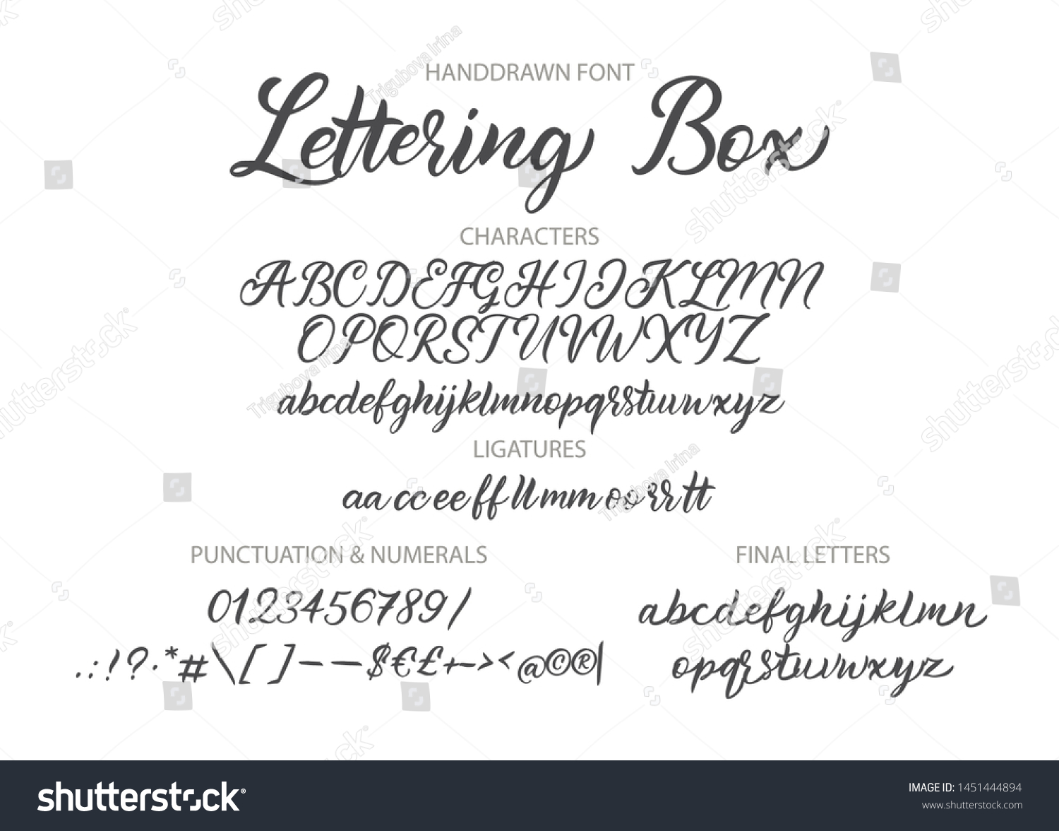 文字 数字 記号を含むかわいい手書きのベクトルアルファベットabcフォント 書道 文字 手書きの引用 のベクター画像素材 ロイヤリティフリー