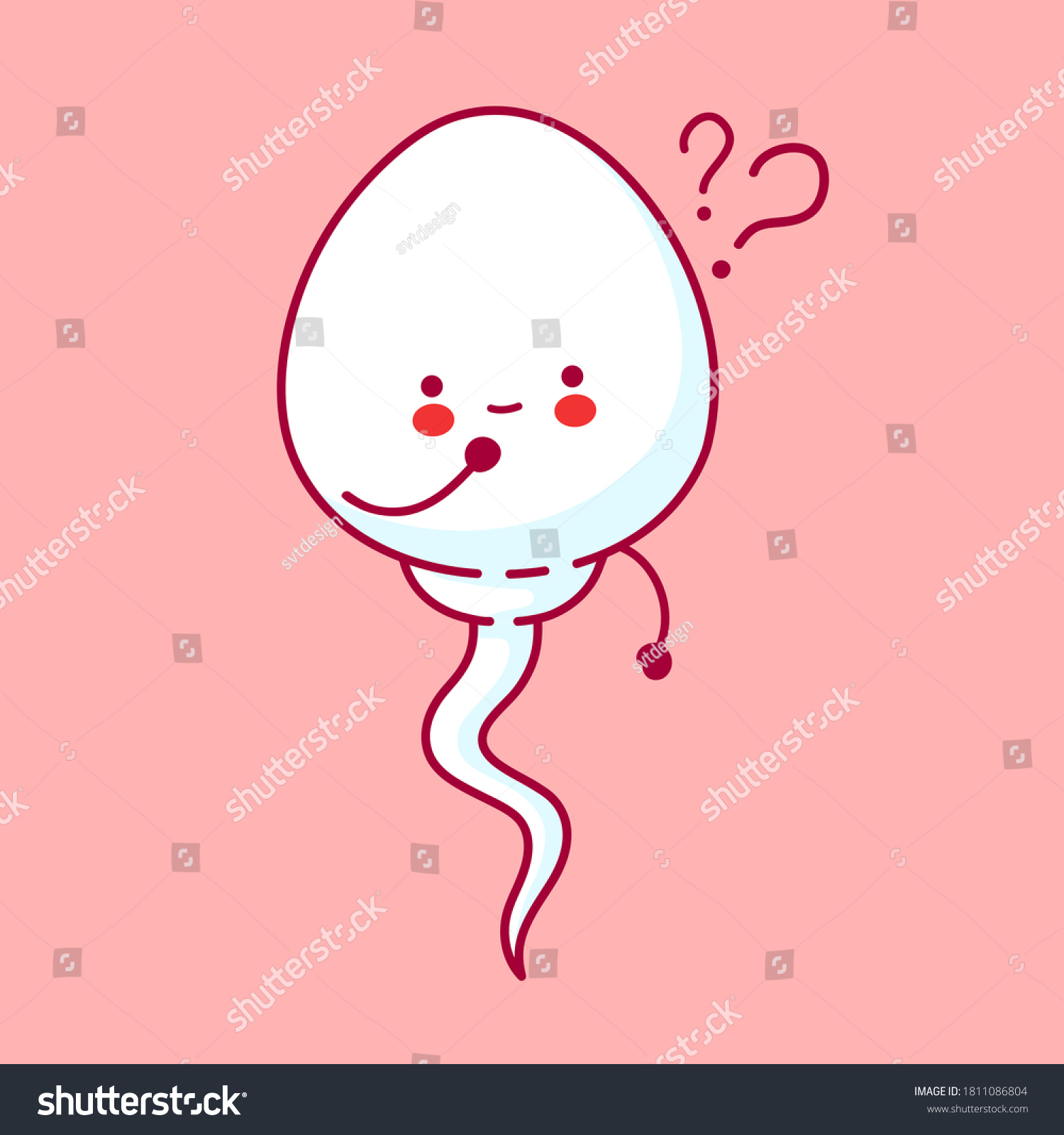 Cute Happy Funny Sperm Cell Vector Stock Vector (Royalty Free ...