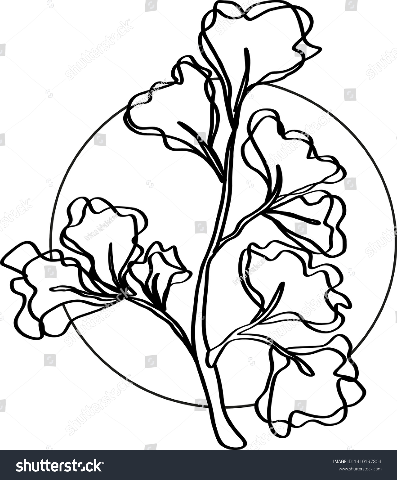 Cute Herb Vector Black White Vector: เวกเตอร์สต็อก (ปลอดค่าลิขสิทธิ์ ...
