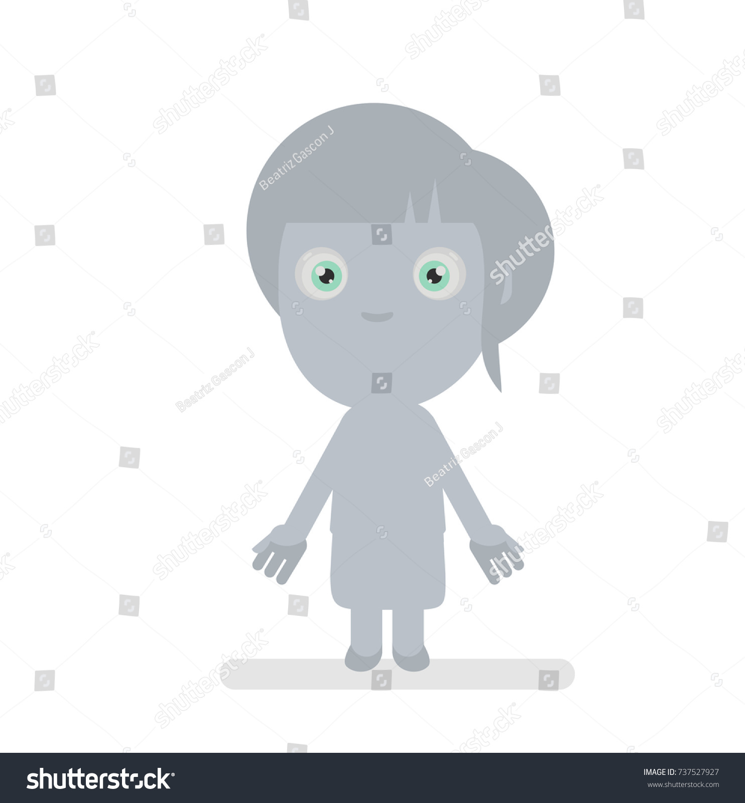 Cute Human Silhouette Vector Illustration Stock Vector (Royalty Free ...