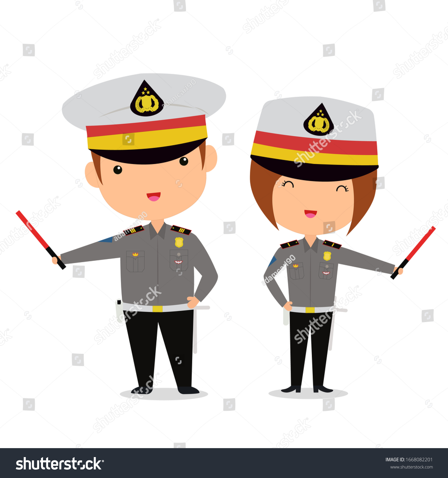 cute indonesian traffic police character cartoon stock vector royalty free 1668082201 https www shutterstock com image vector cute indonesian traffic police character cartoon 1668082201