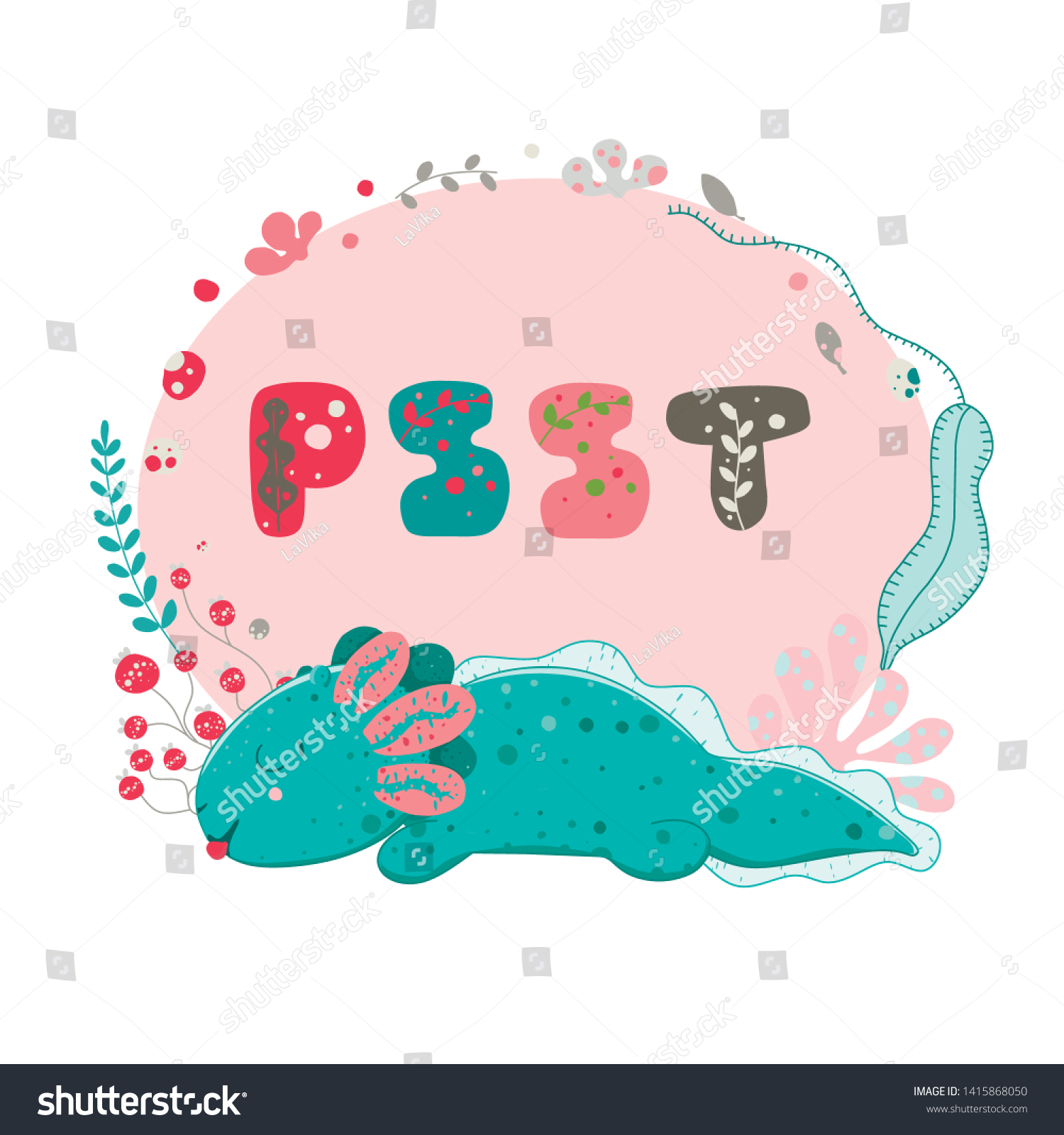 Cute Kawaii Axolotl Baby Amphibian Drawing Stock Vector Royalty Free