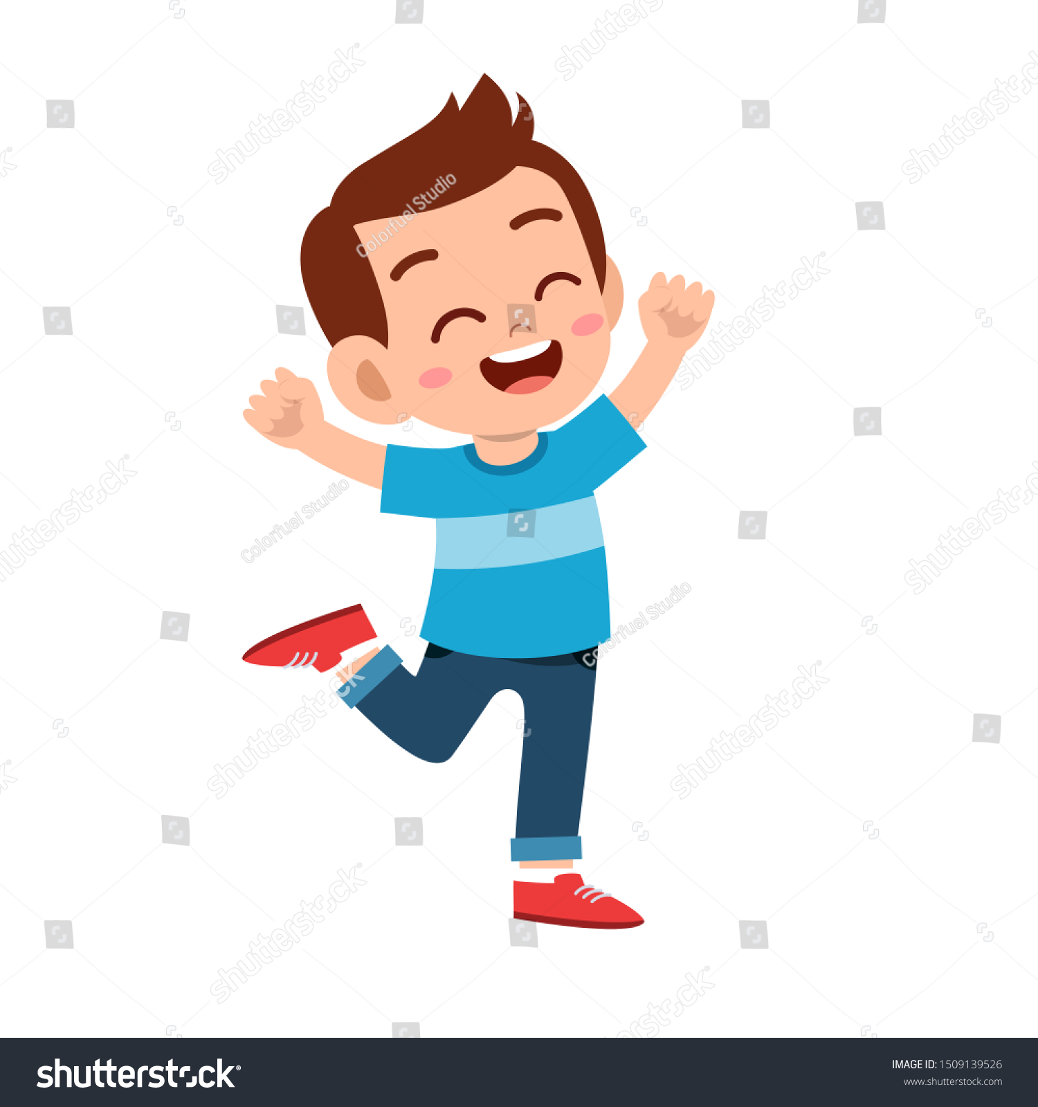 Cute Kid Teen Boy Show Facial Stock Vector (Royalty Free) 1509139526 ...