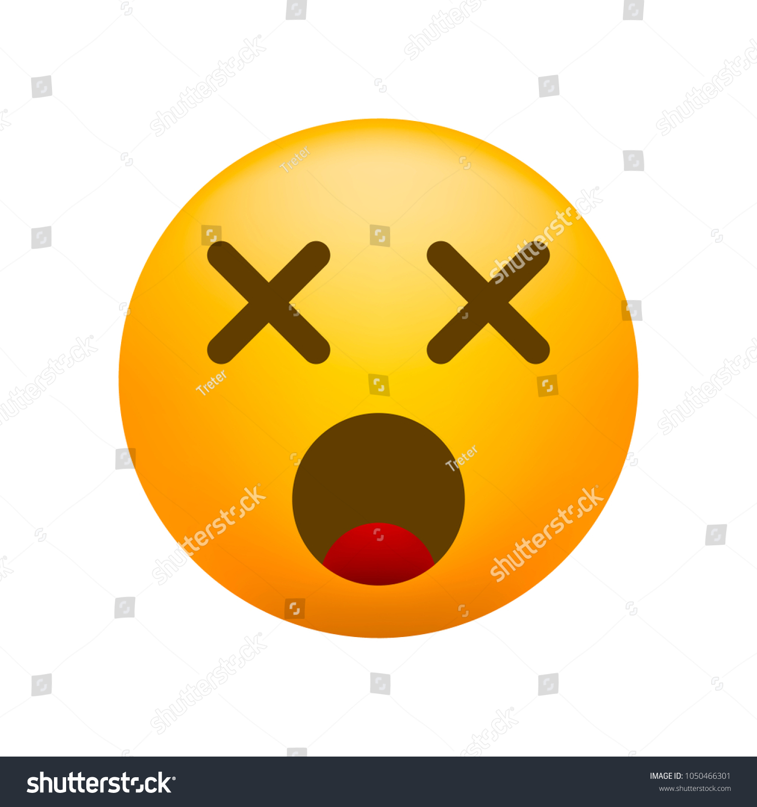 Cute Ko Emoticon On White Background Stock Vector (Royalty Free ...