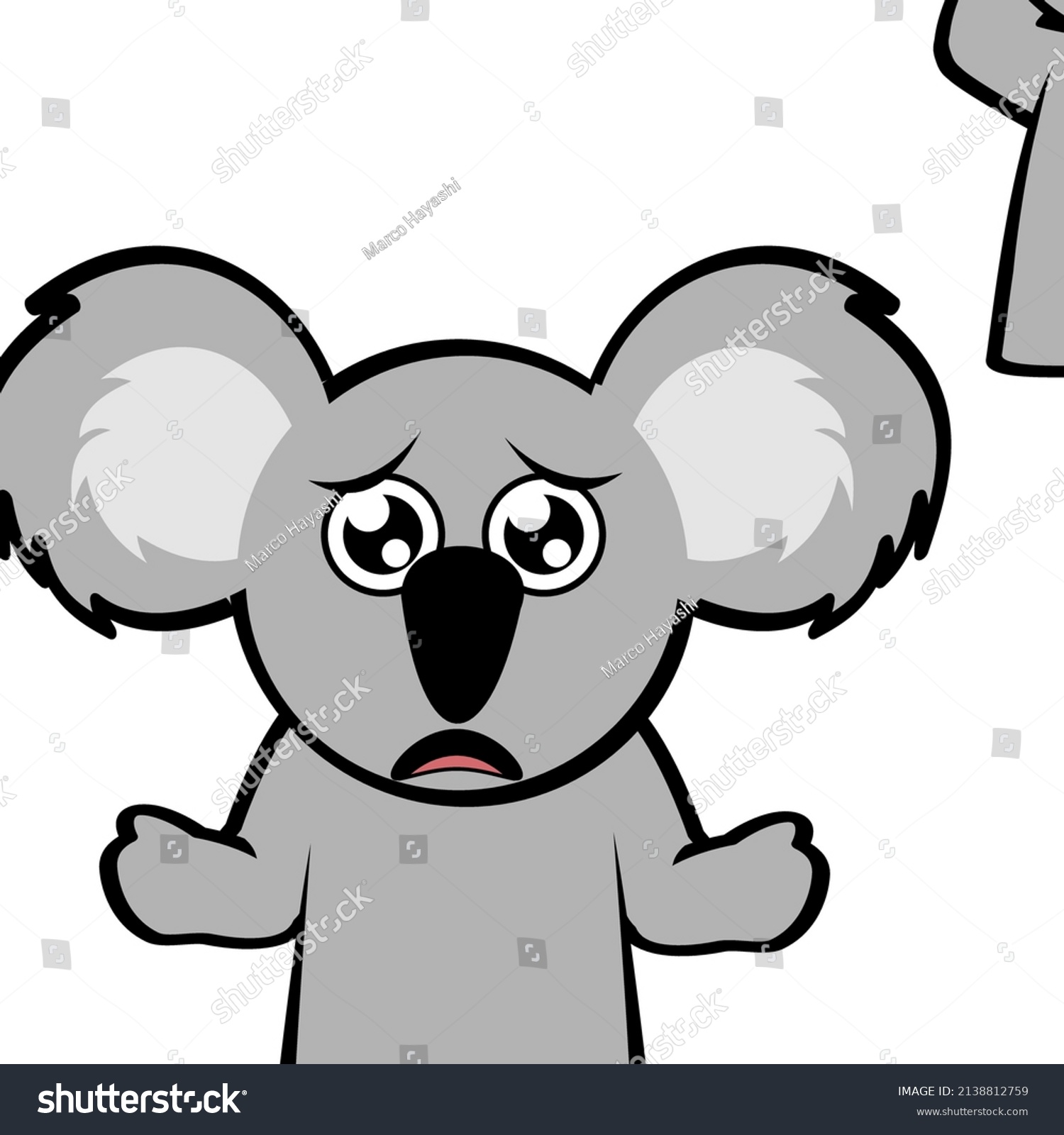 Cute Koala Cartoon Kawaii Expressions Set Stock Vector (Royalty Free ...