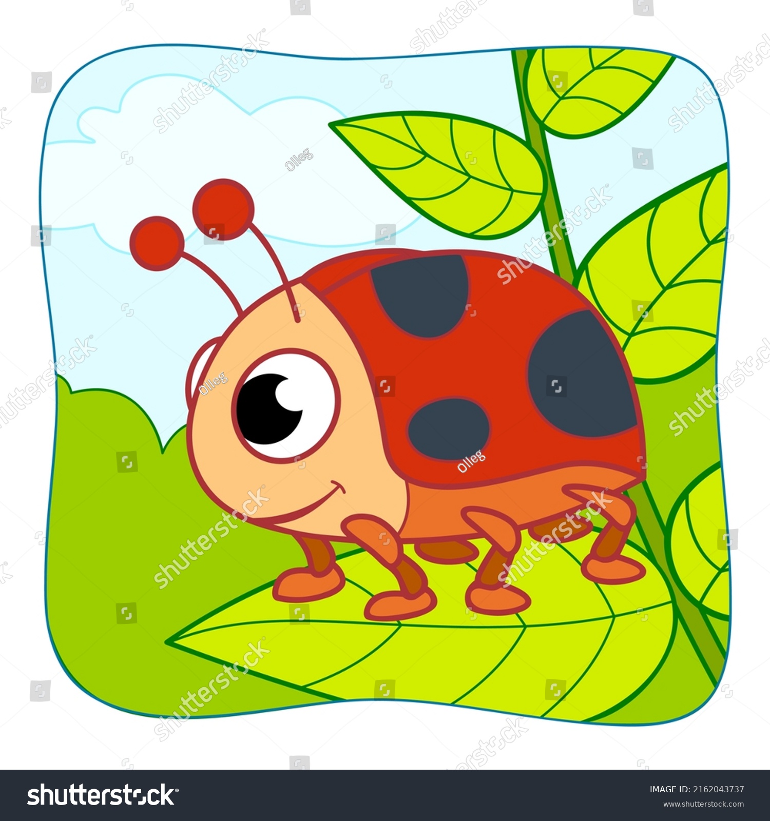 Cute Ladybug Cartoon Ladybug Clipart Vector Stock Vector Royalty Free 2162043737 Shutterstock 8300