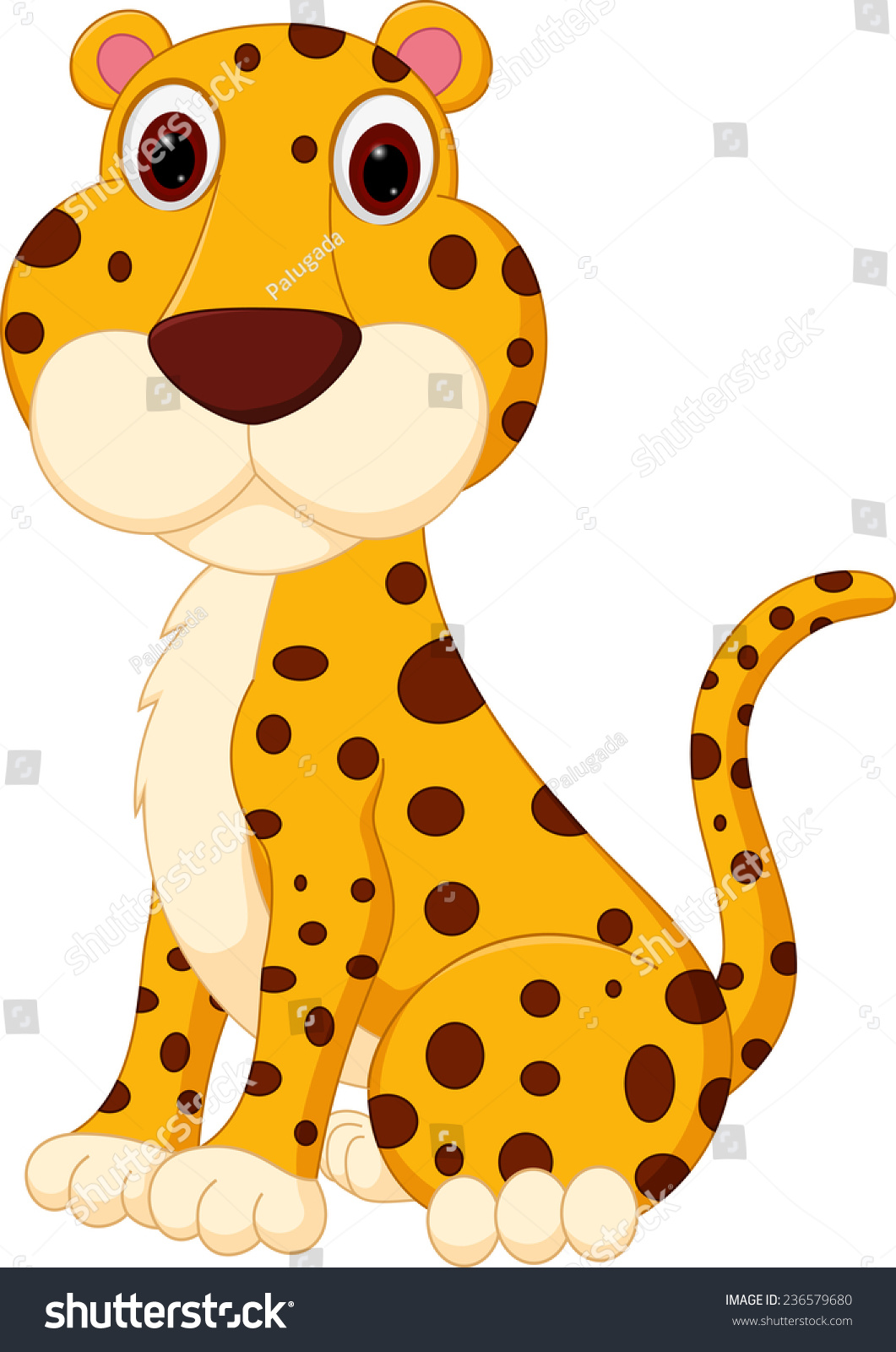 Cute Leopard Cartoon Stock Vector (Royalty Free) 236579680 | Shutterstock