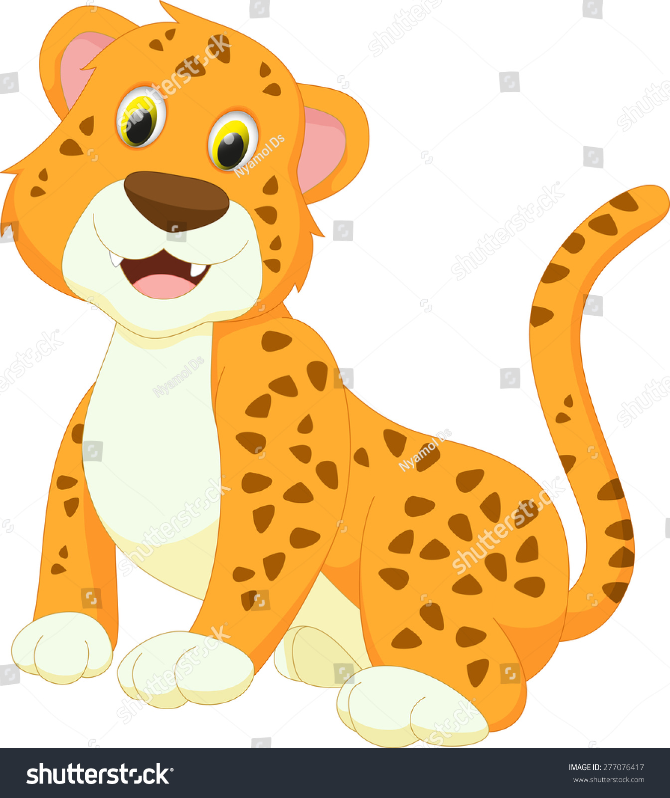 Cute Leopard Cartoon Stock Vector (Royalty Free) 277076417 | Shutterstock