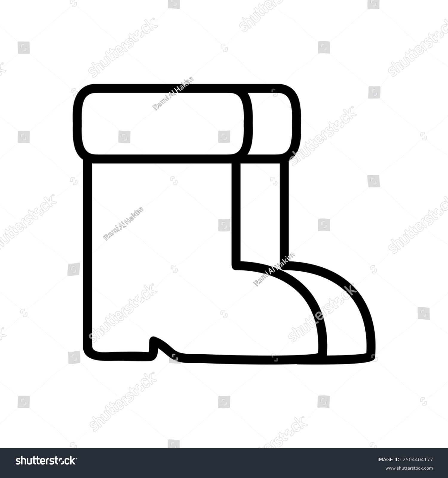 black boots outline on white background clip art preview