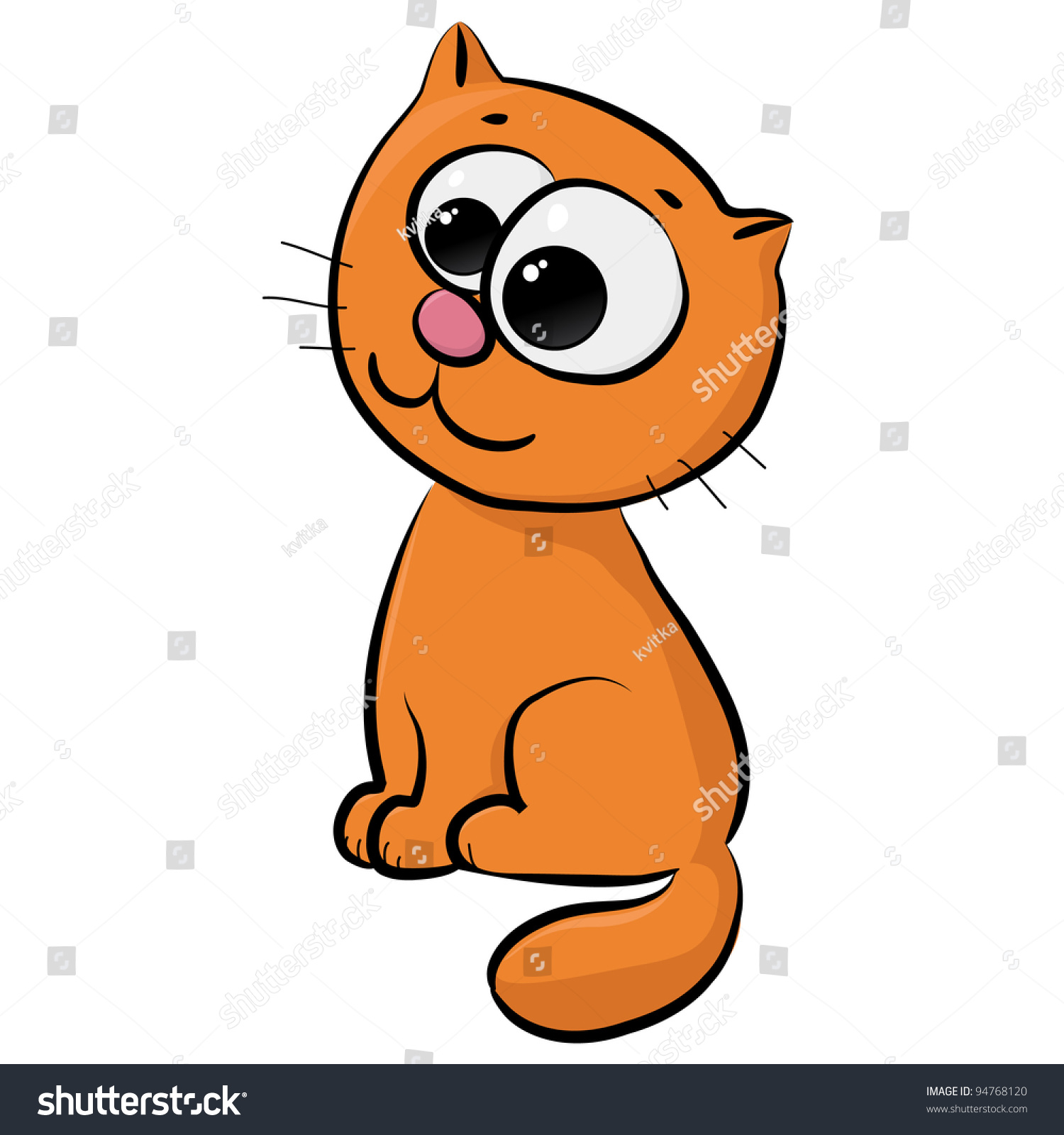 Cute Little Cat Cartoon Stock Vector 94768120 - Shutterstock