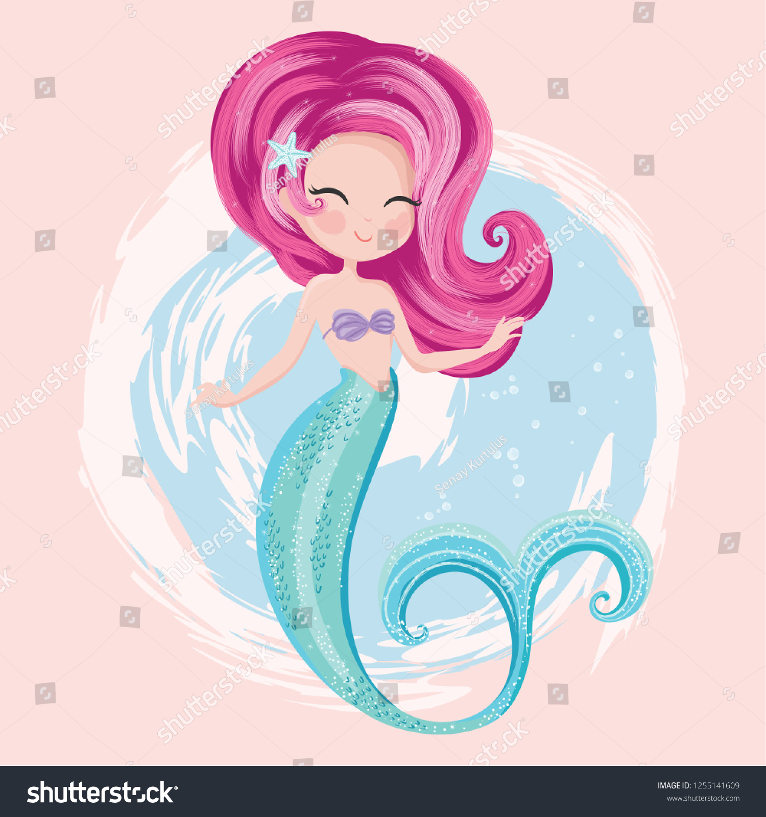 Baby girl mermaid Images, Stock Photos & Vectors | Shutterstock