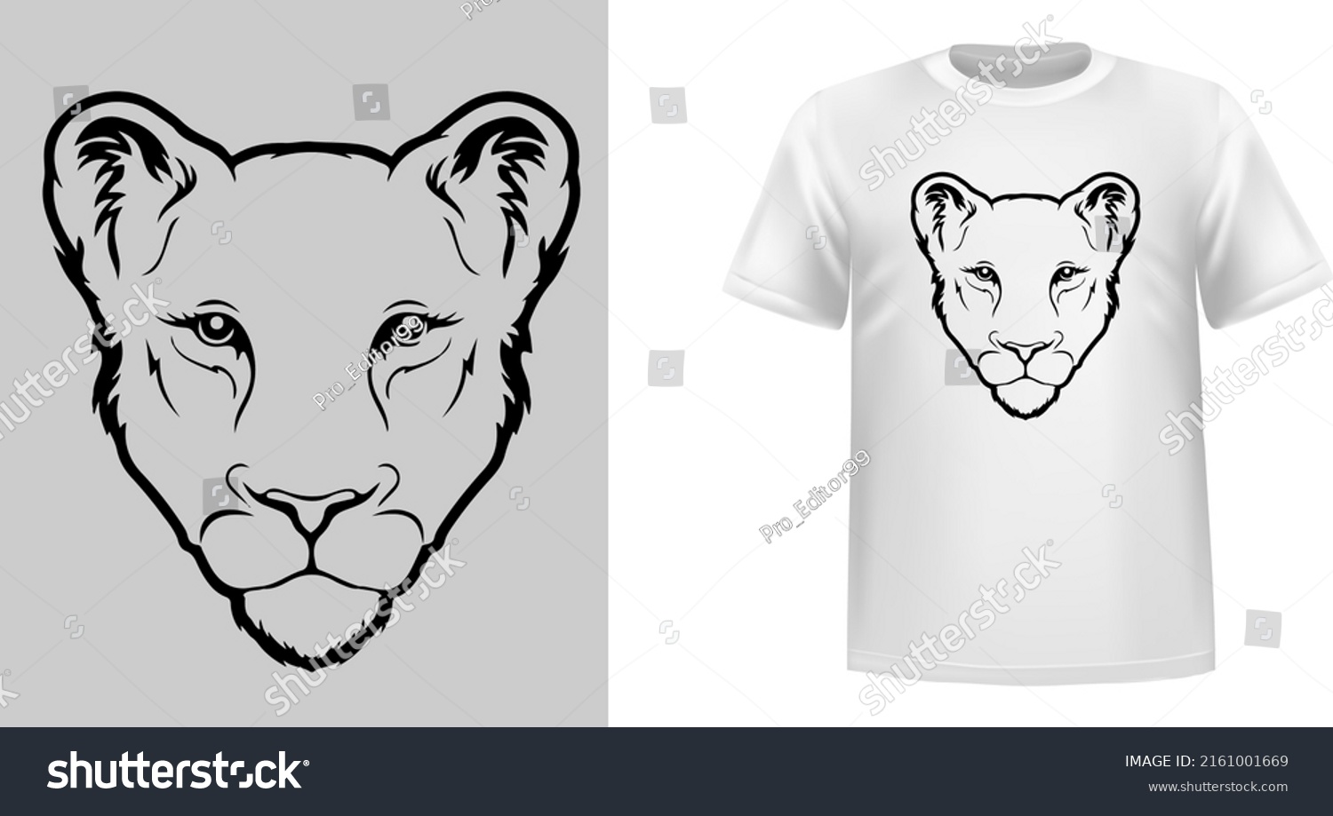 Cute Minimalist Outline Tiger Head Face Stock Vector Royalty Free   Stock Vector Cute Minimalist Outline Tiger Head Face Look Black Design For T Shirt Printable Source File 2161001669 