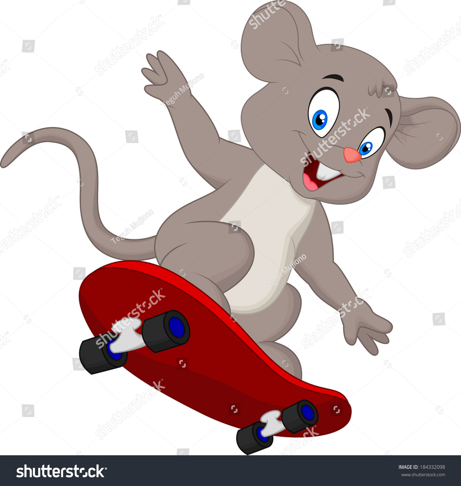 Cute Mouse Skating Stock Vector (Royalty Free) 184332098 | Shutterstock