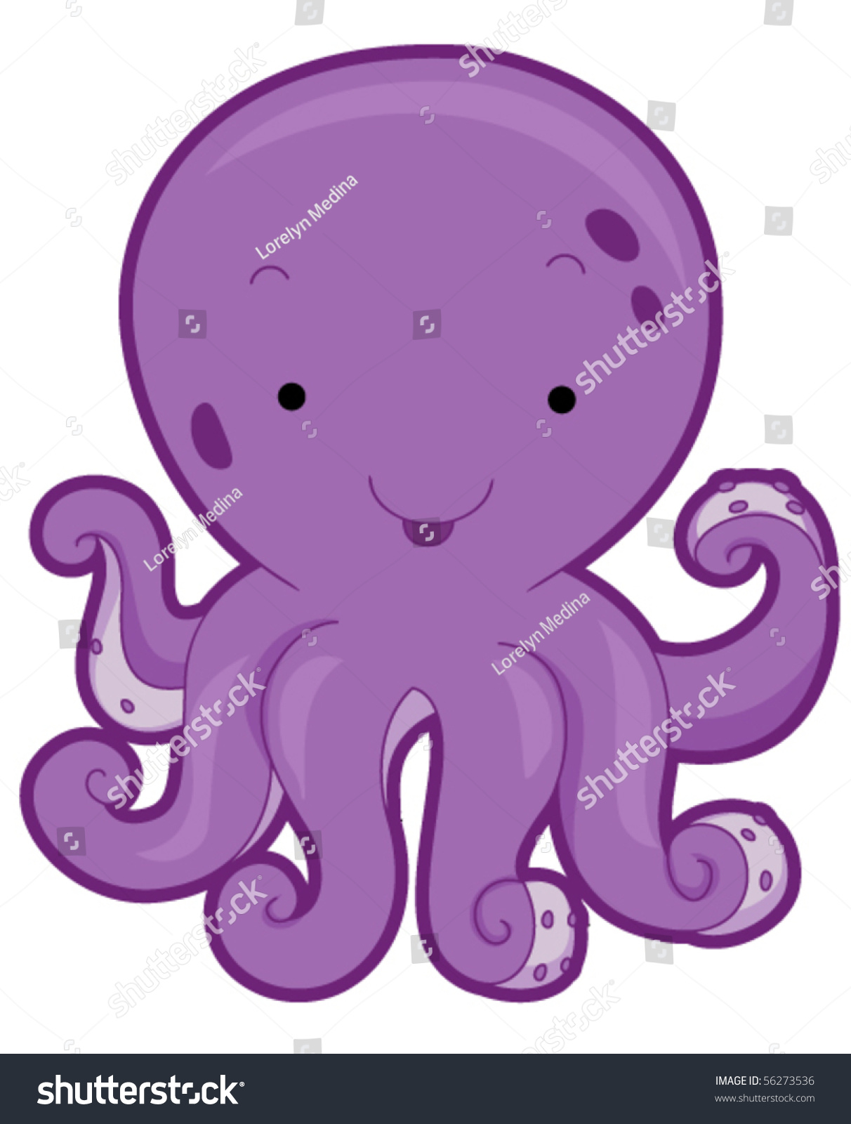 Cute Octopus - Vector - 56273536 : Shutterstock