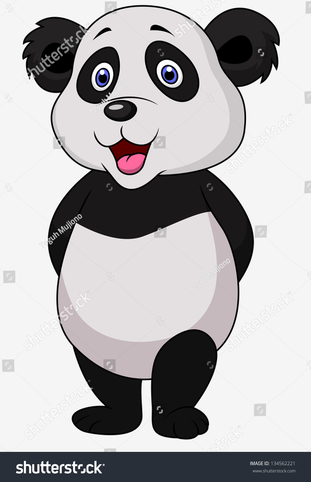 Cute Panda Cartoon Stock Vector Illustration 134562221 : Shutterstock