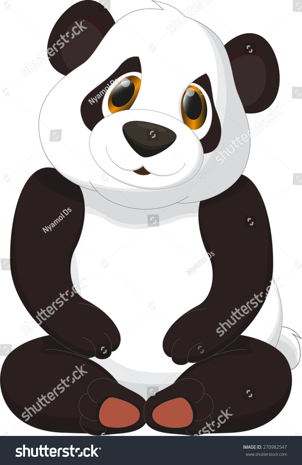 Cute Panda Cartoon Stock Vector Illustration 270982547 : Shutterstock