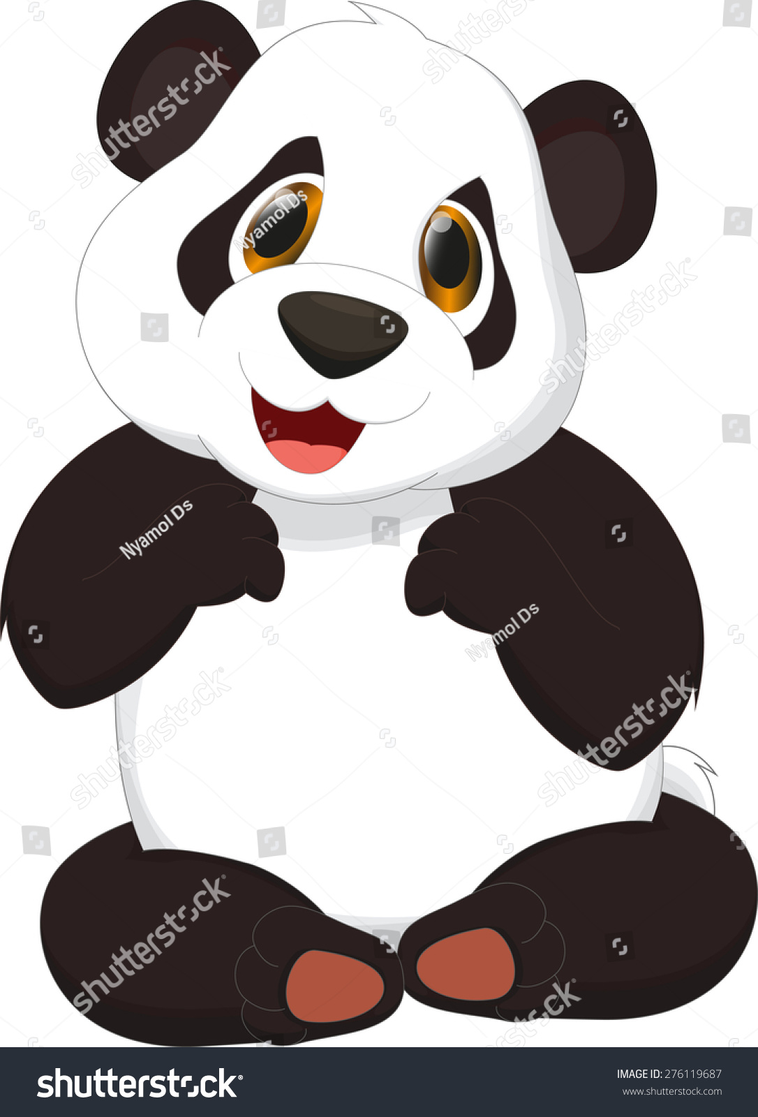 Cute Panda Cartoon Stock Vector Illustration 276119687 : Shutterstock