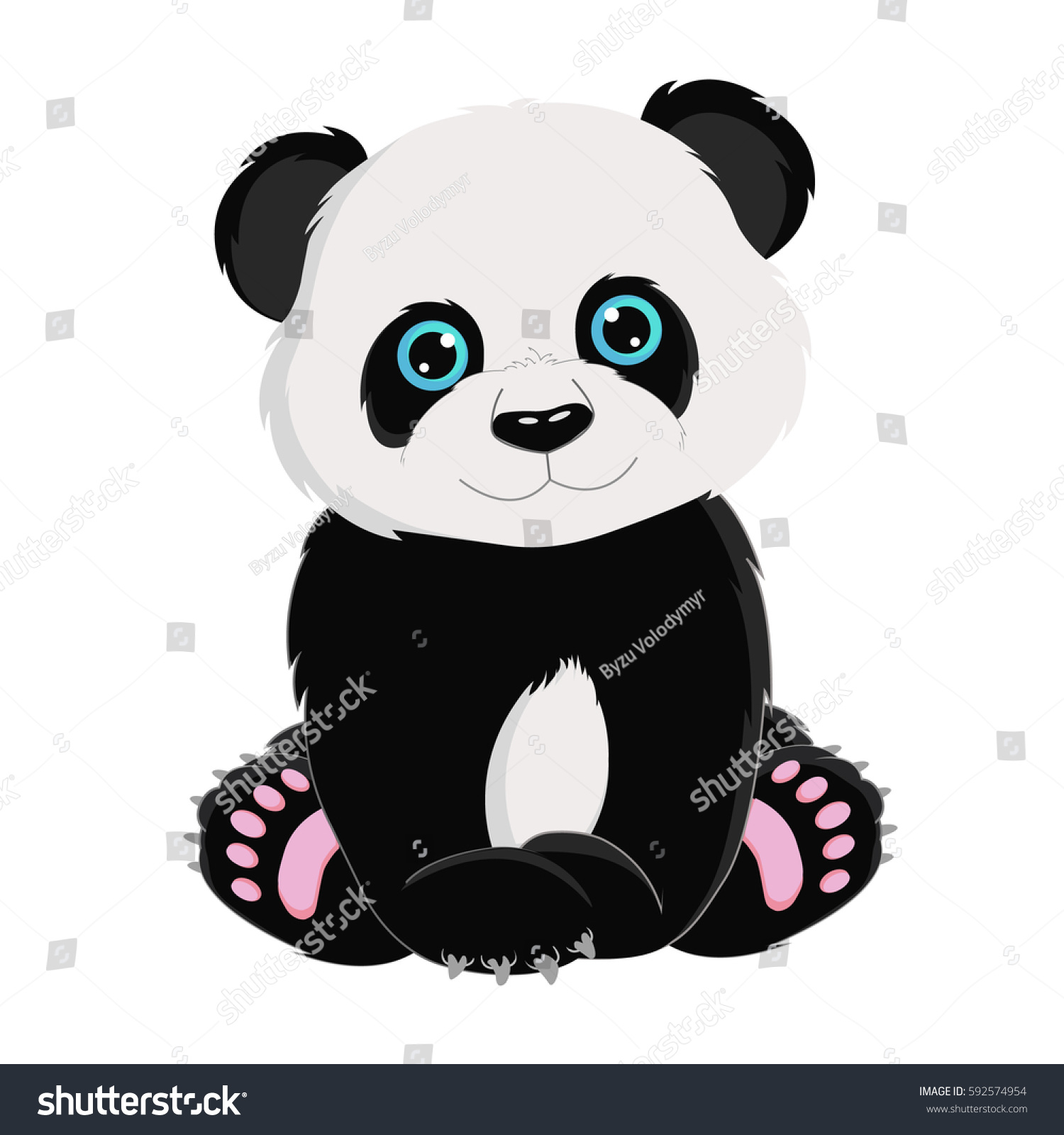 Cute Panda Vector Illustration Stock Vector Royalty Free