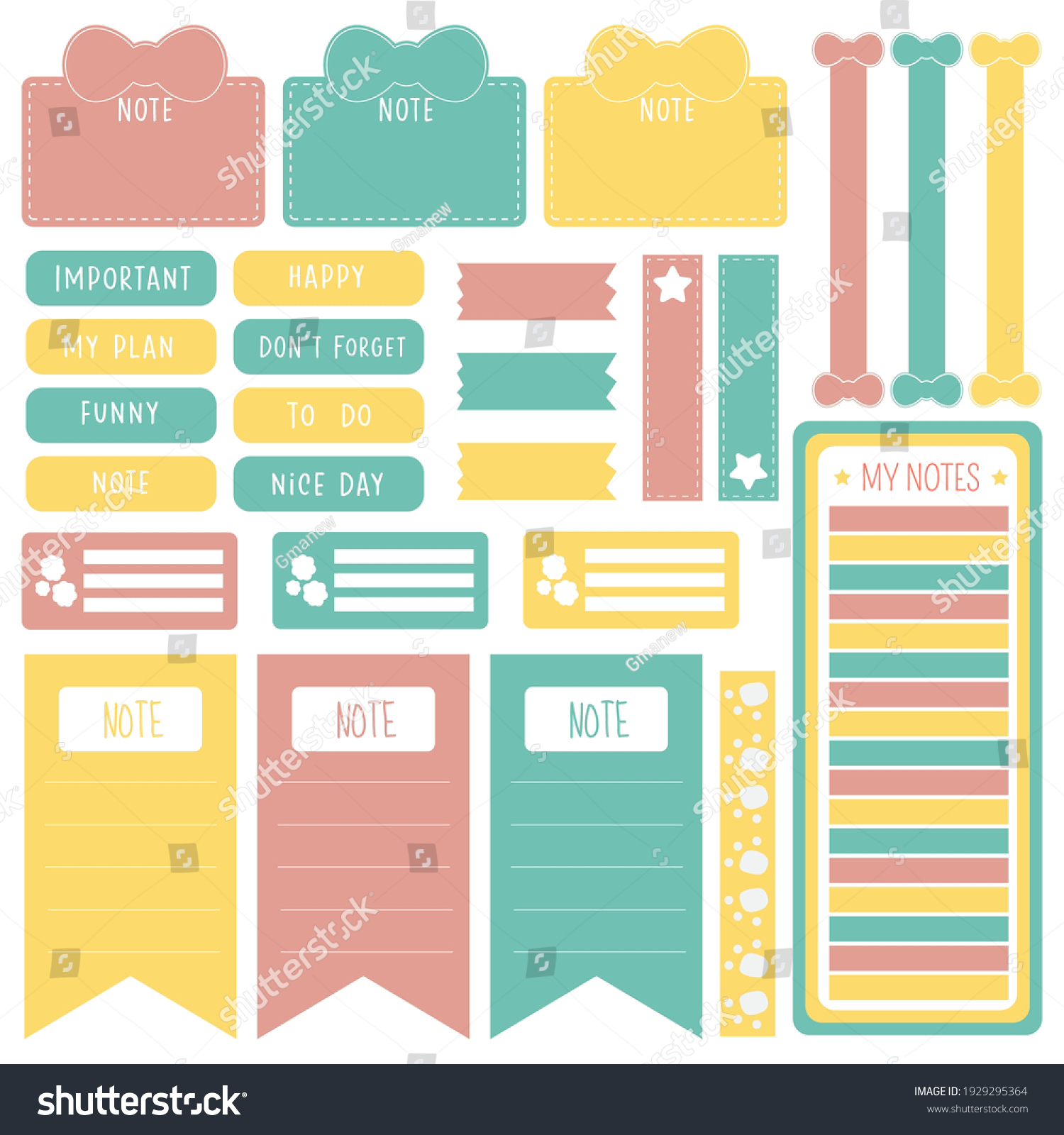 Cute Paper Note Printable Do List Stock Vector Royalty Free