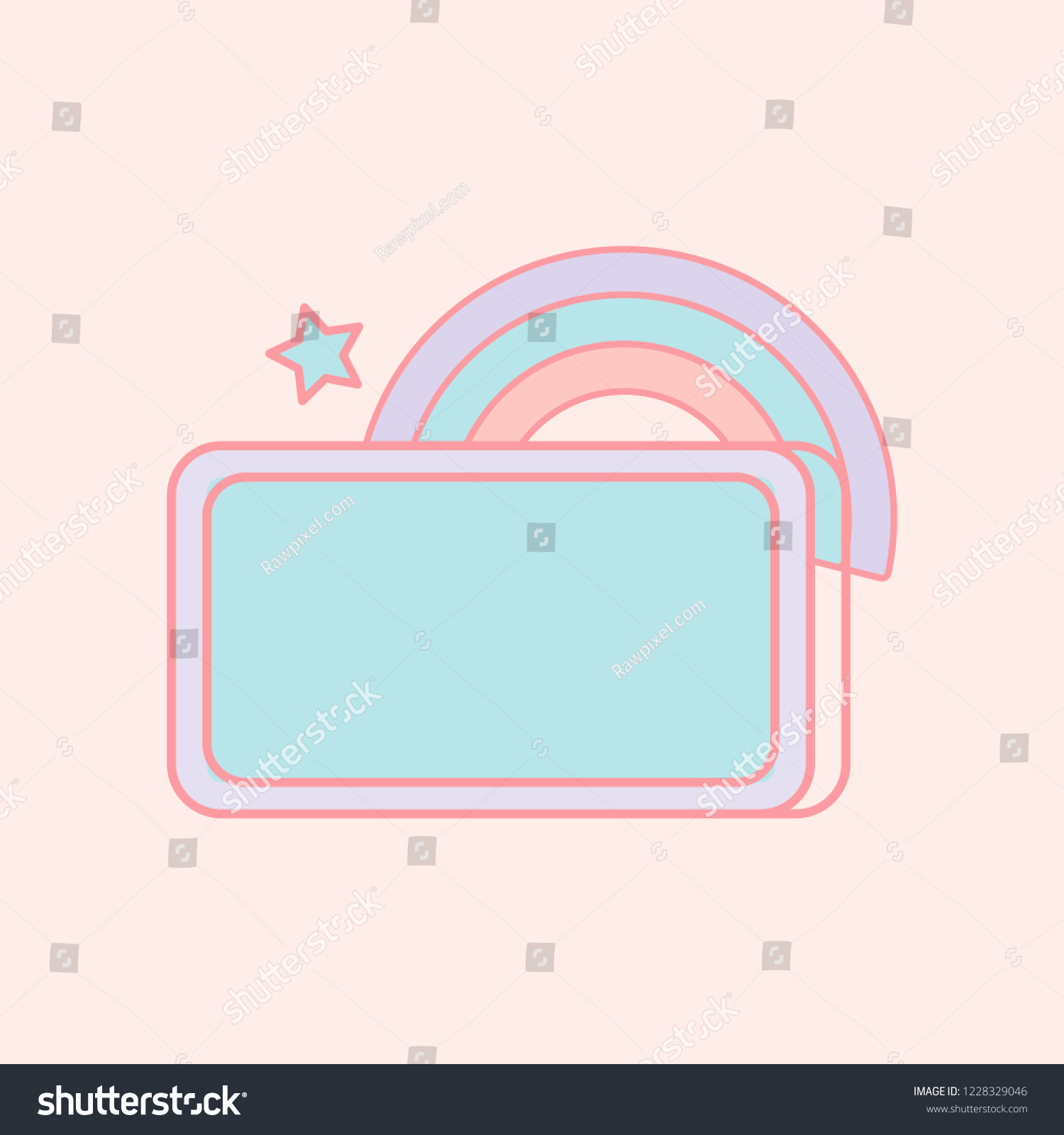 Cute Pastel Rainbow Sign Vector Stock Vector (Royalty Free) 1228329046 ...